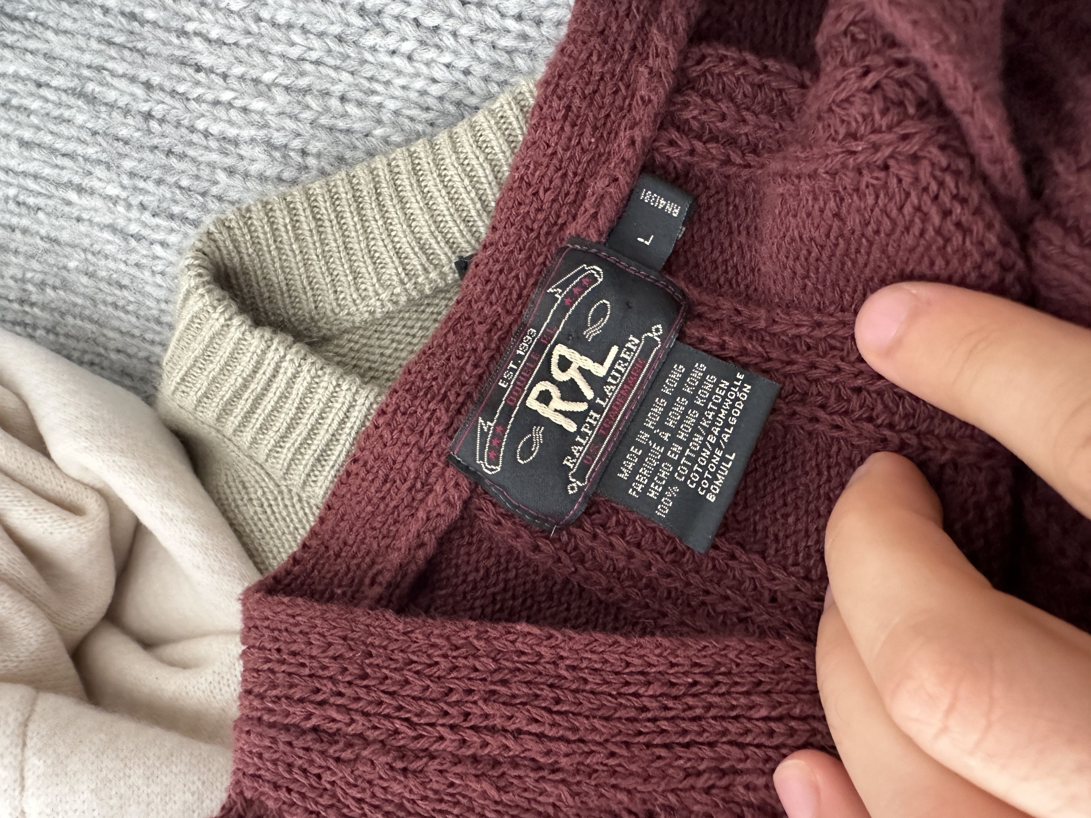 RRL Ralph Lauren RRL Ralph Lauren Indigo Knit Cardigan Handcrafted Size L Size US L / EU 52-54 / 3 - 10 Thumbnail