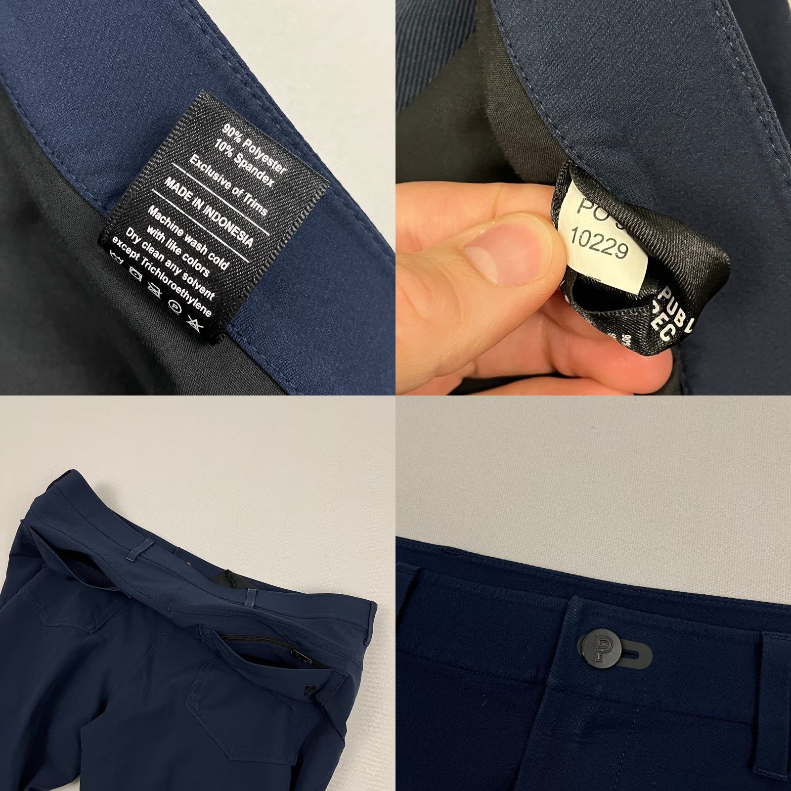 Vintage Public Rec Dealmaker Pants Mens 36x31 Slim Straight Navy Blue Travel Golf Chino Pants Regular Blue Mens Size US 36 / EU 52 - 8 Thumbnail