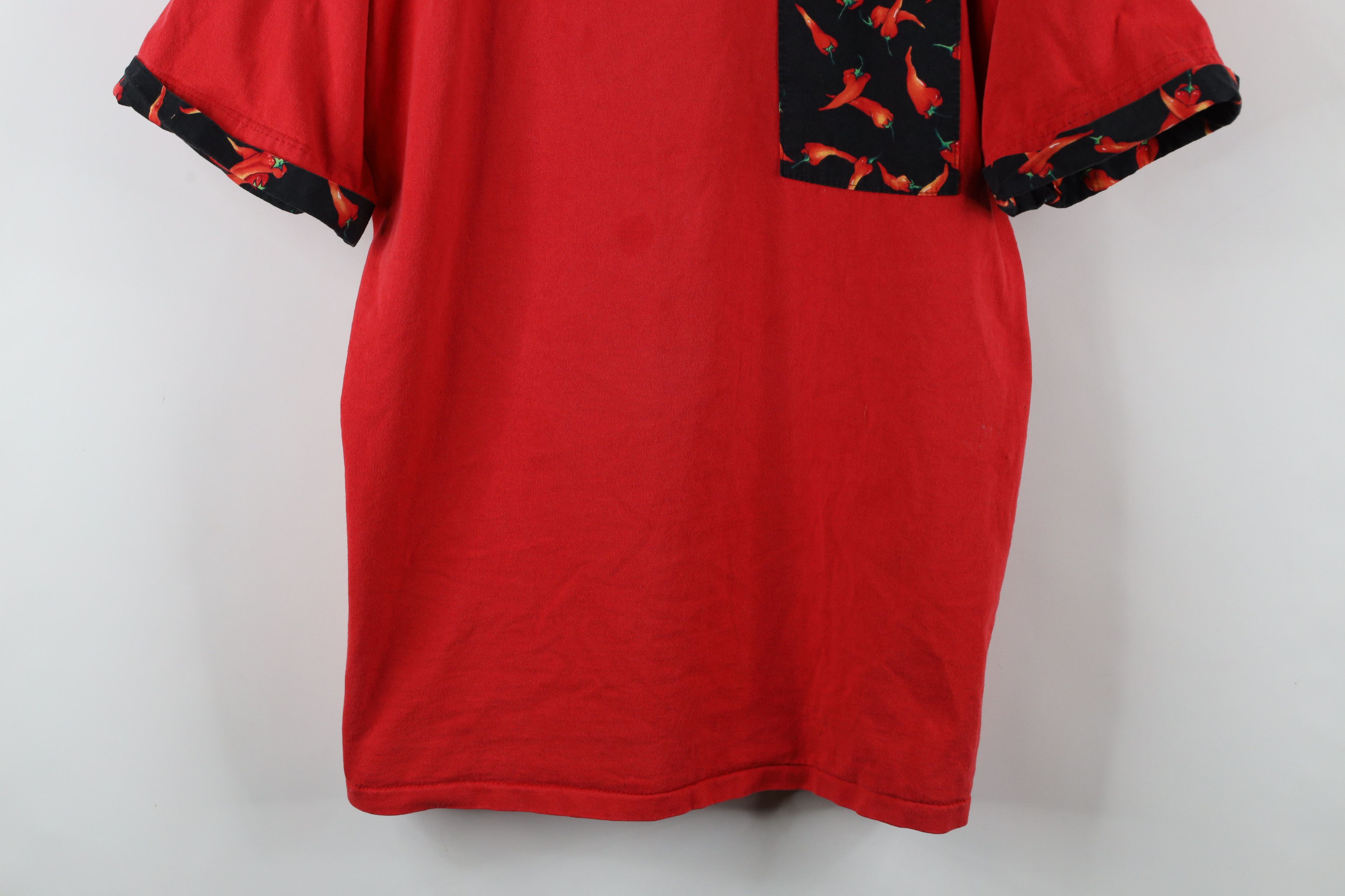 Vintage Vintage 90s Streetwear Peppers Short Sleeve T-Shirt Red USA Size US XL / EU 56 / 4 - 3 Thumbnail