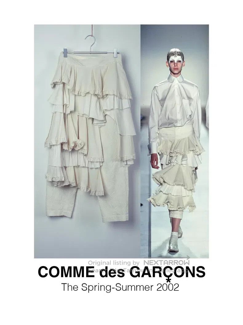 Comme des Garcons Comme des Garcons size M Asymmetrical Pleated Skirt Pants Size 23" - 1 Thumbnail