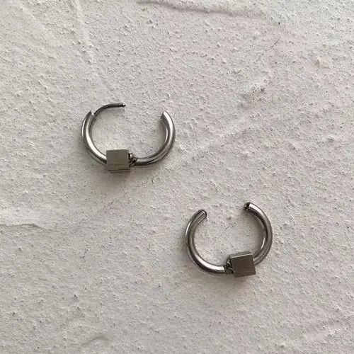 Other silver vintage cube ring earrings Size ONE SIZE - 3 Thumbnail