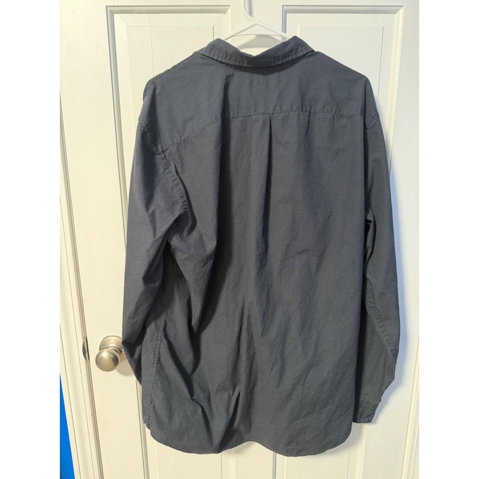 Gap Gap Button Down Shirt Mens XL Navy Blue Slim Fit Micro Dot Size US XL / EU 56 / 4 - 5 Thumbnail