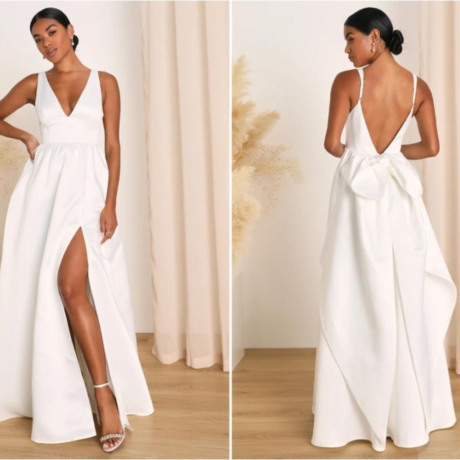 Lulus LULU's Bridal Wedding Chic Classy Modern Sexy Gown Size XL / US 12-14 / IT 48-50 - 1 Thumbnail