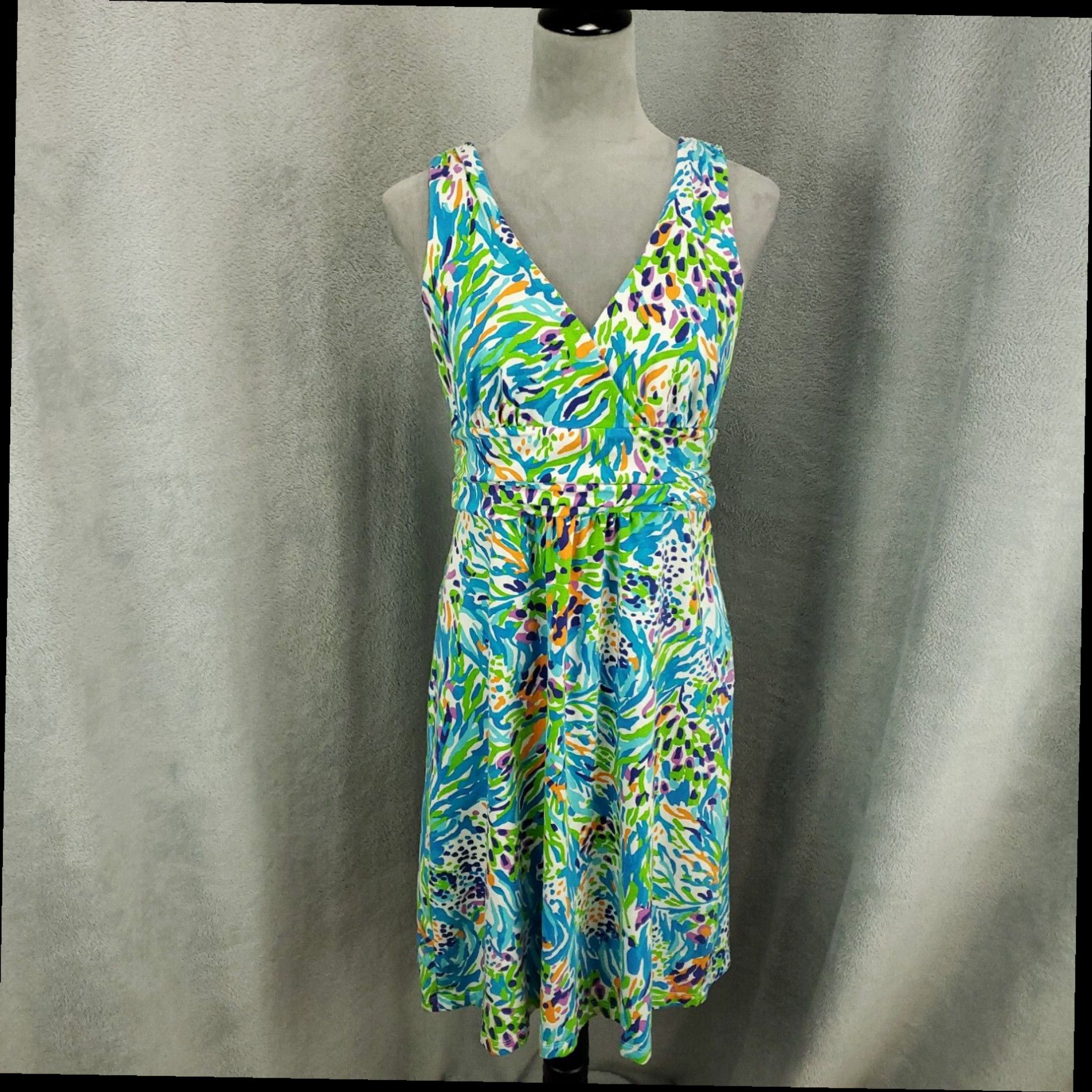 Lilly Pulitzer Lilly Pulitzer Dress Womens Large Sea Soiree Print Shianne Dress Tank Pullover Grailed