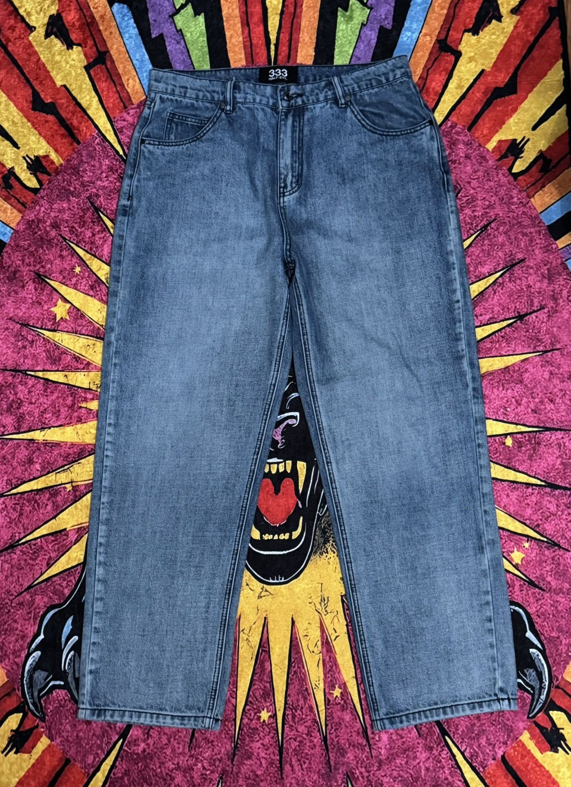 Half Evil HALF EVIL 333 BLUE WASHED DENIM Size US 34 / EU 50 - 3 Thumbnail