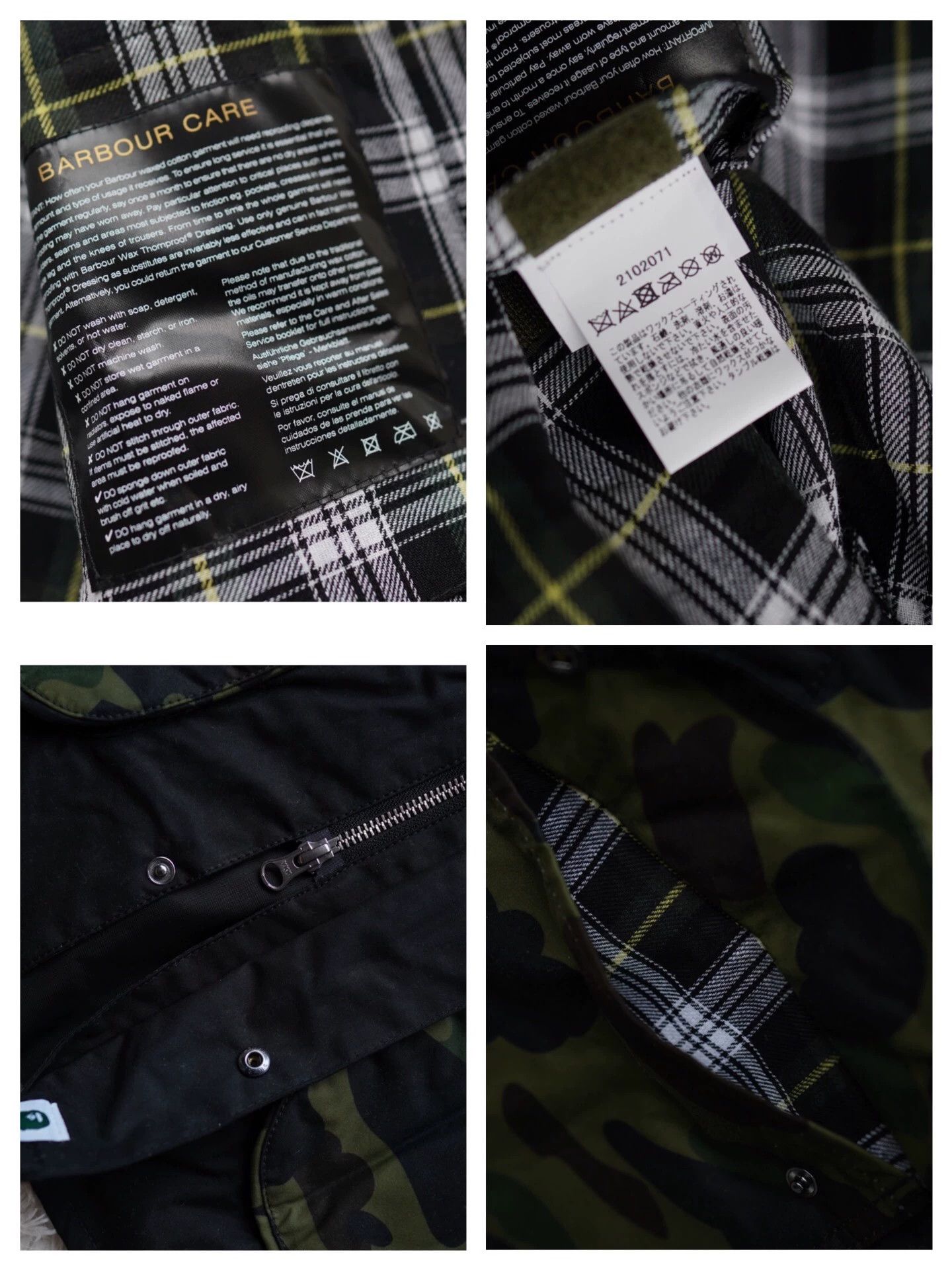 Barbour BARBOUR X BAPE CAMO BEDALE Waxed Waterproof 21AW M Size US M / EU 48-50 / 2 - 9 Thumbnail