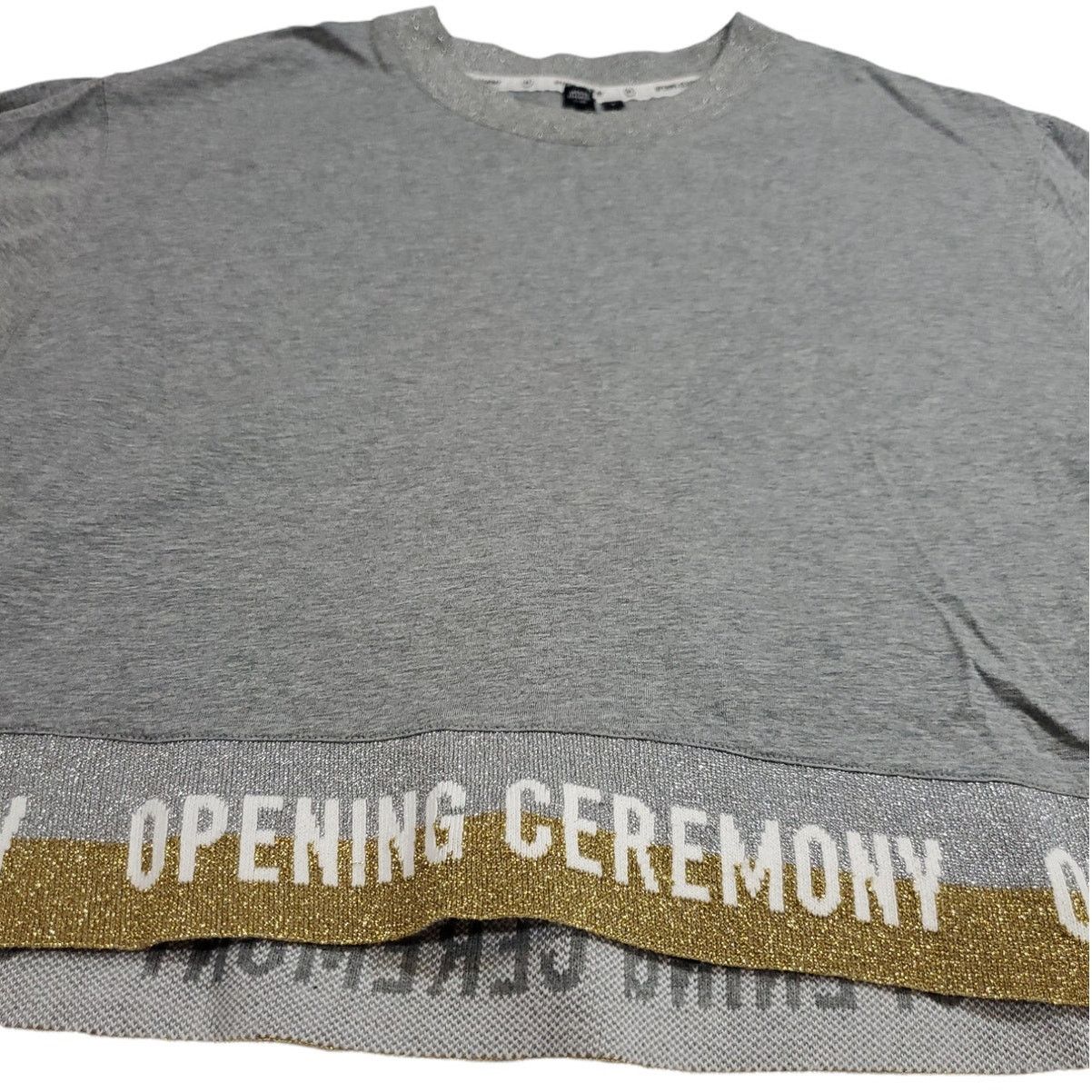 Opening Ceremony Opening Ceremony | Cropped Shirt w/Gold & Silver Band |Large Size L / US 10 / IT 46 - 1 Thumbnail