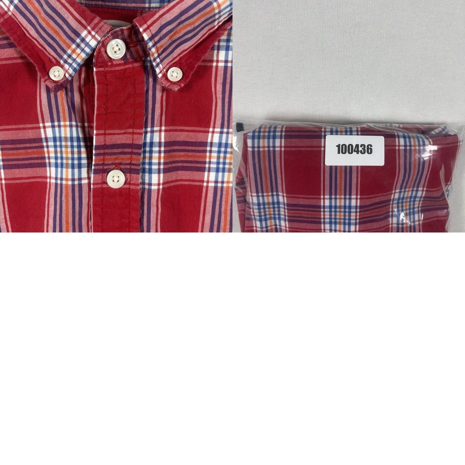 Old Navy Old Navy The Classic Shirt Button-Up Men XL Red Plaid Long Sleeve Regular Fit Casual Shirt Size US XL / EU 56 / 4 - 8 Thumbnail