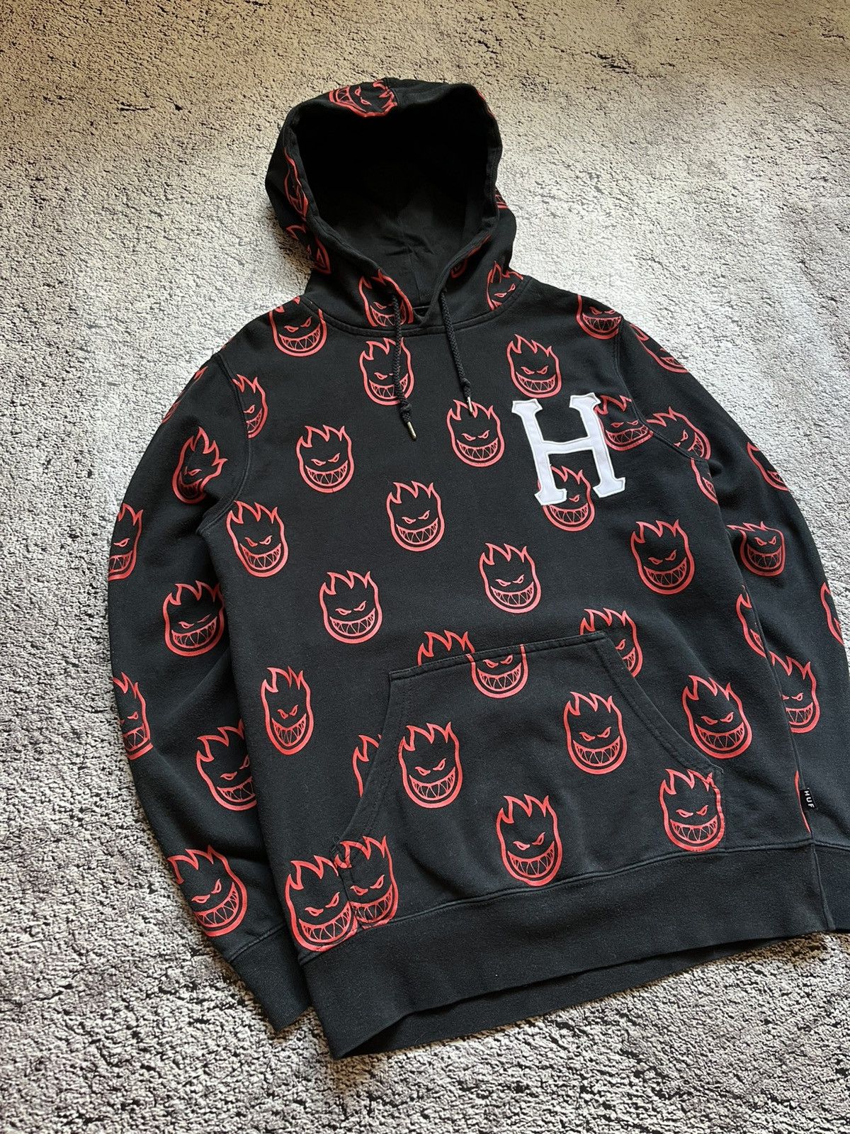 Huf HUF x Spitfire All Over Flame Logo Hoodie Size S Size US S / EU 44-46 / 1 - 3 Thumbnail
