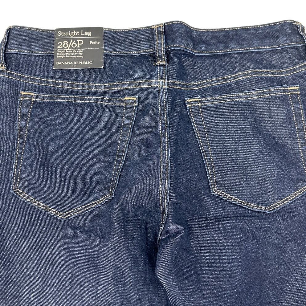 Banana Republic Banana Republic Straight Leg Dark Wash Jeans 28/6 NWT Size 28" / US 6 / IT 42 - 8 Thumbnail