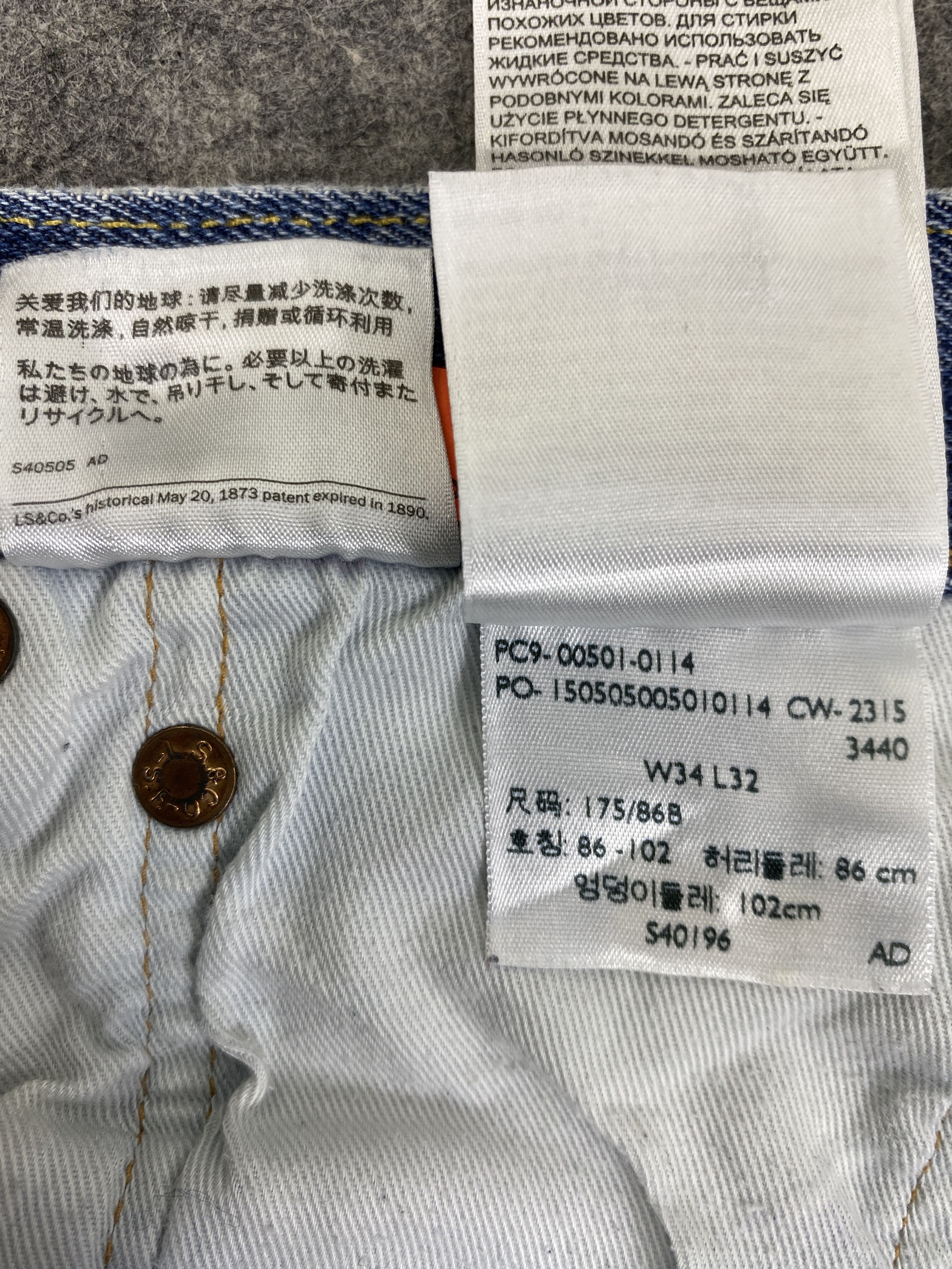 Levi's Dirty Used Blue Vintage Levi's 501 35x30.5 Denim -JN2389 Size US 35 - 12 Thumbnail