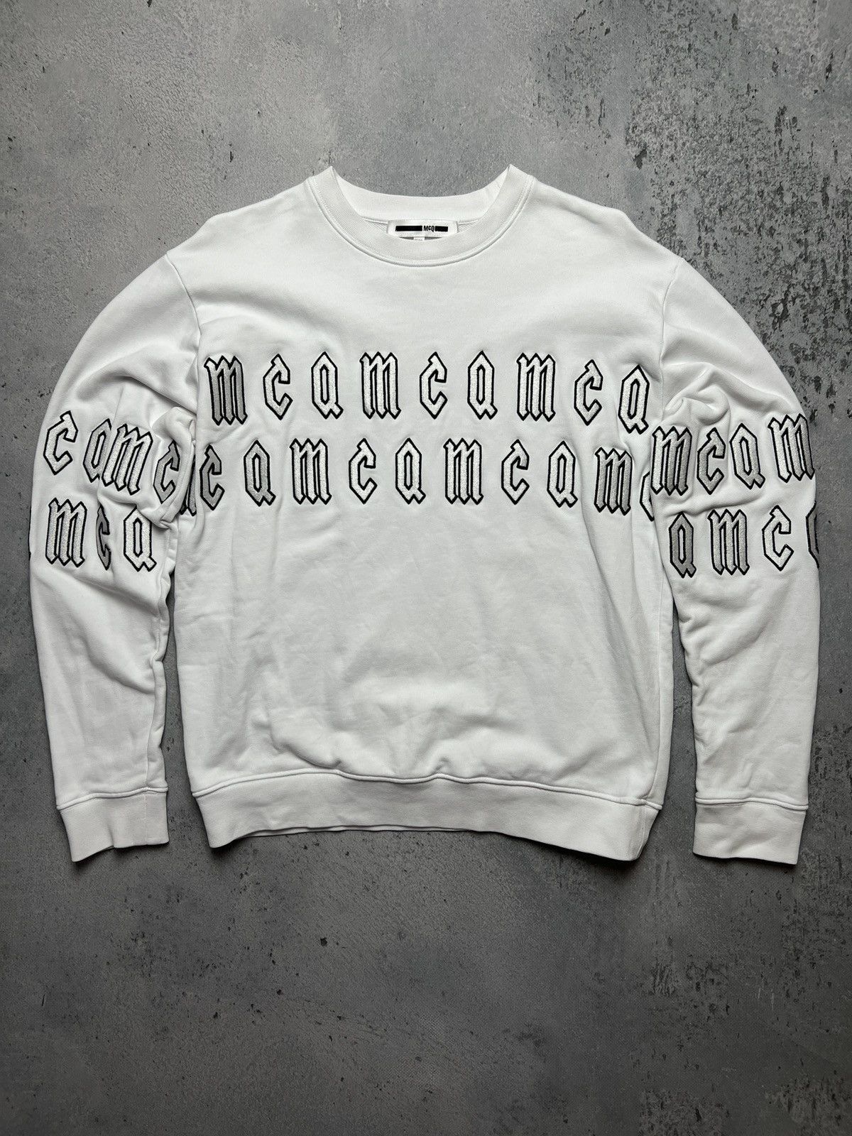 Alexander McQueen McQ Alexander McQueen Embroidered Repeated Monogram Big Logo Size US S / EU 44-46 / 1 - 1 Thumbnail