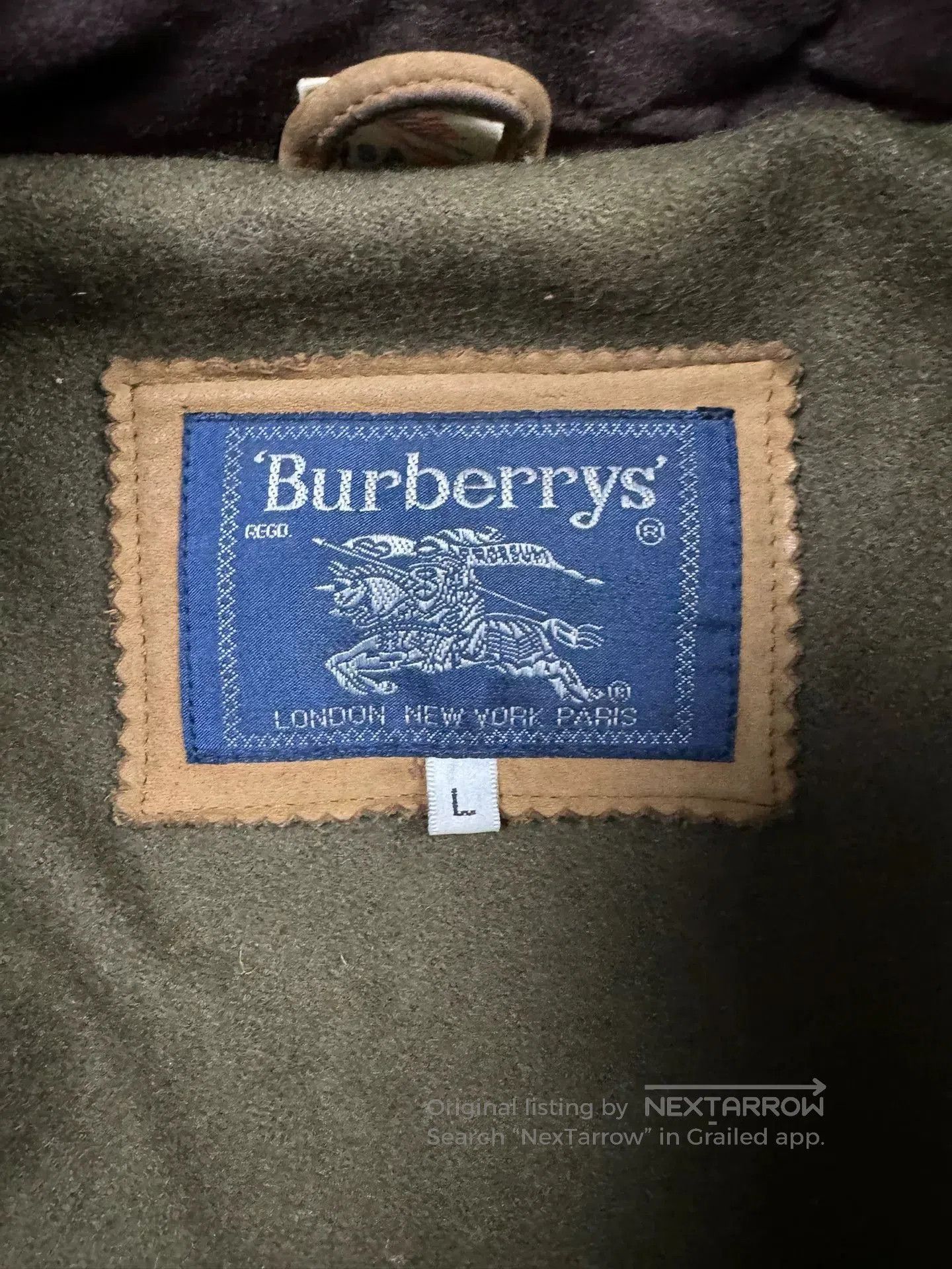Burberry Burberrys Vintage Men's Leather Jacket. Size US L / EU 52-54 / 3 - 3 Thumbnail