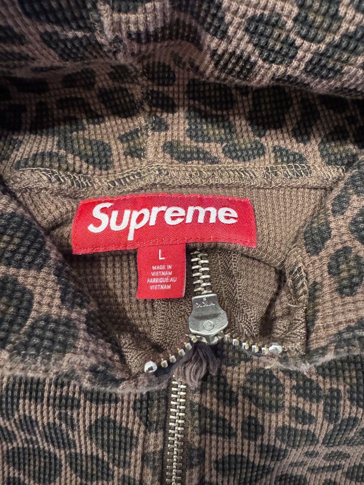 Supreme SS25 SUPREME hooded zip up thermal leopard Size US L / EU 52-54 / 3 - 3 Thumbnail