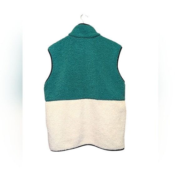 Zara Zara Colorblock Sherpa Fleece Vest EUR 40 M Blue Teal Cream Size US M / EU 48-50 / 2 - 2 Thumbnail