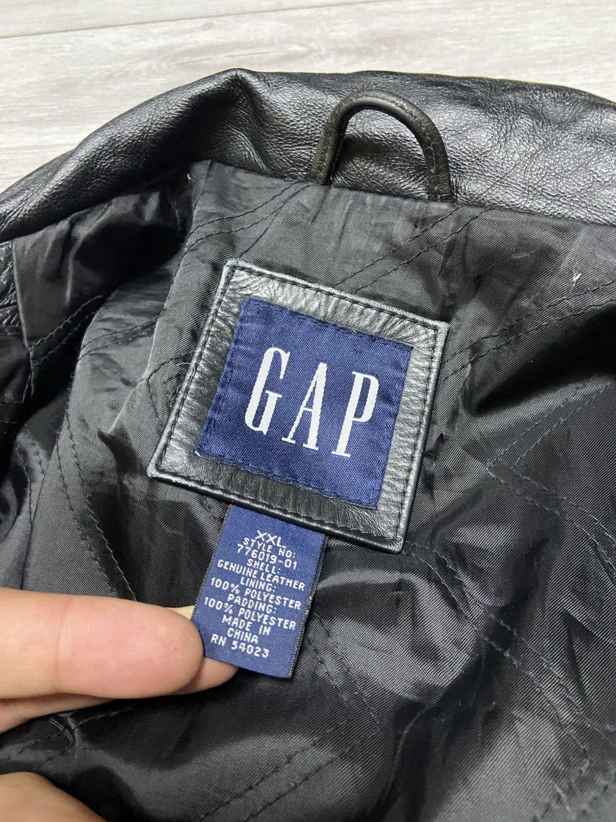 Gap GAP vintage leather jacket zip up Size US XXL / EU 58 / 5 - 5 Thumbnail