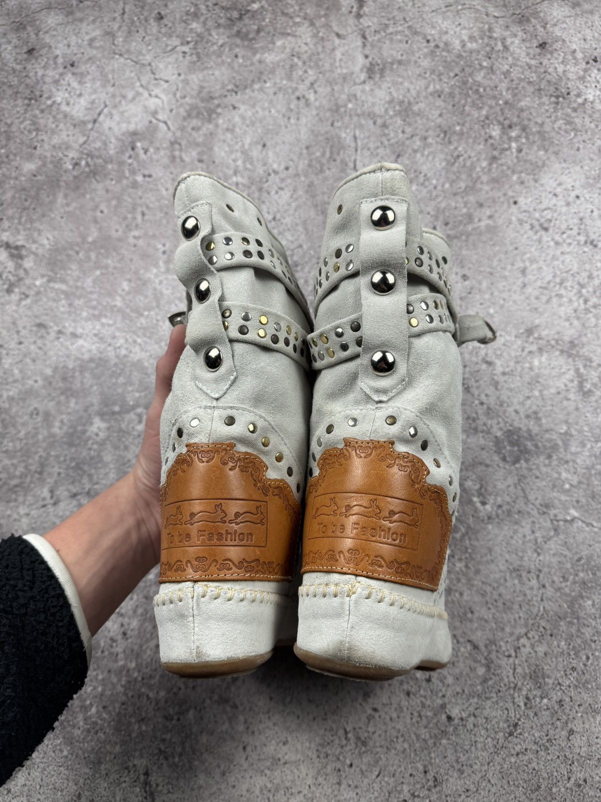 Japanese Brand To be Fashion Y2K Suede Japanesse Glamour Vintage Boots Rare Size US 6 / IT 36 - 15 Thumbnail