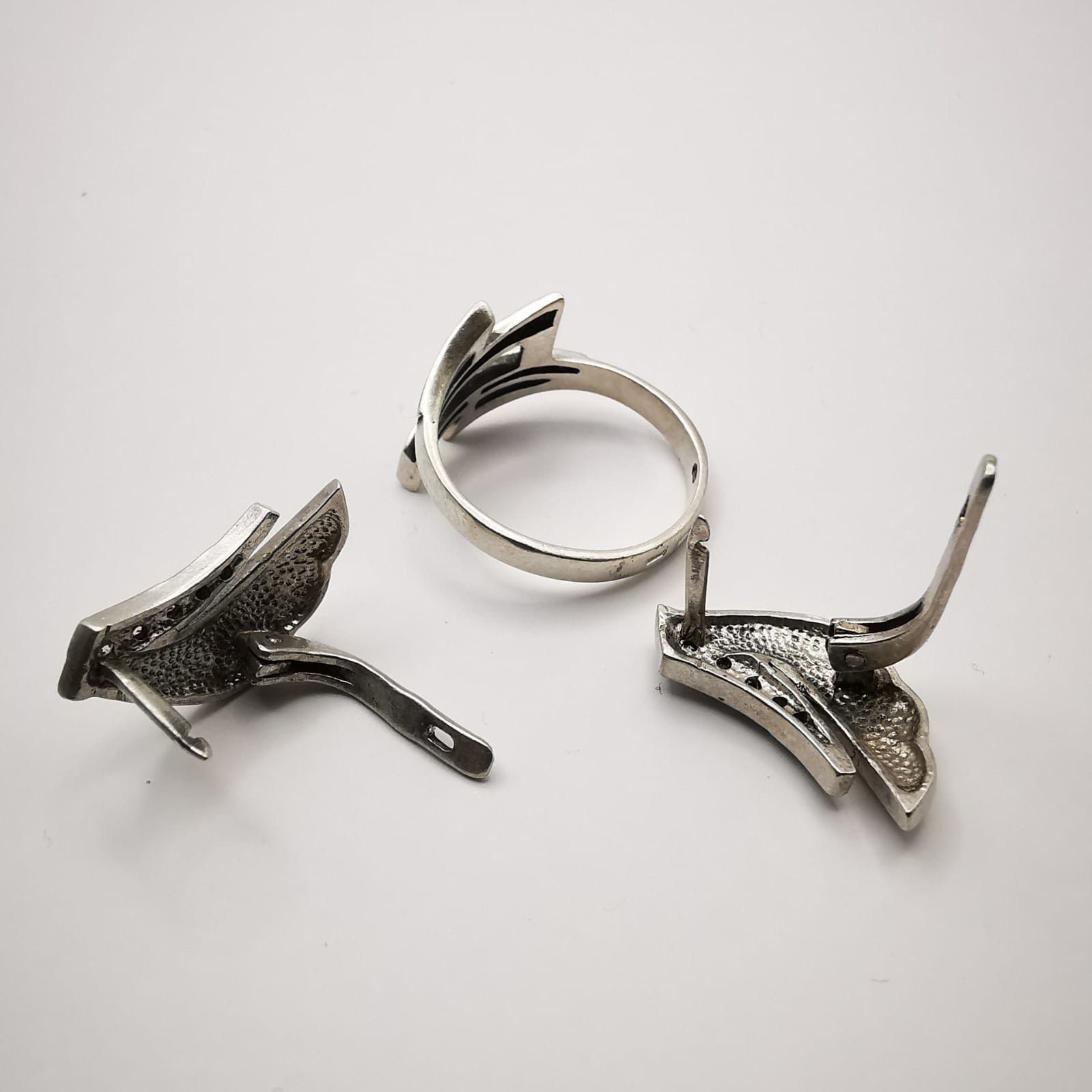 Vintage Vintage Women's Set,Ring,Earrings,925 Sterling Silver 7,7g Size ONE SIZE - 5 Thumbnail