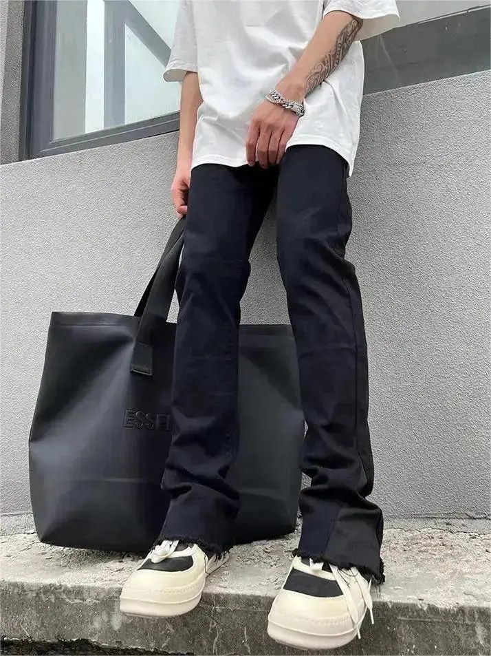 Japanese Brand Straight tube rough edge micro flared jeans Size US 32 / EU 48 - 1 Thumbnail