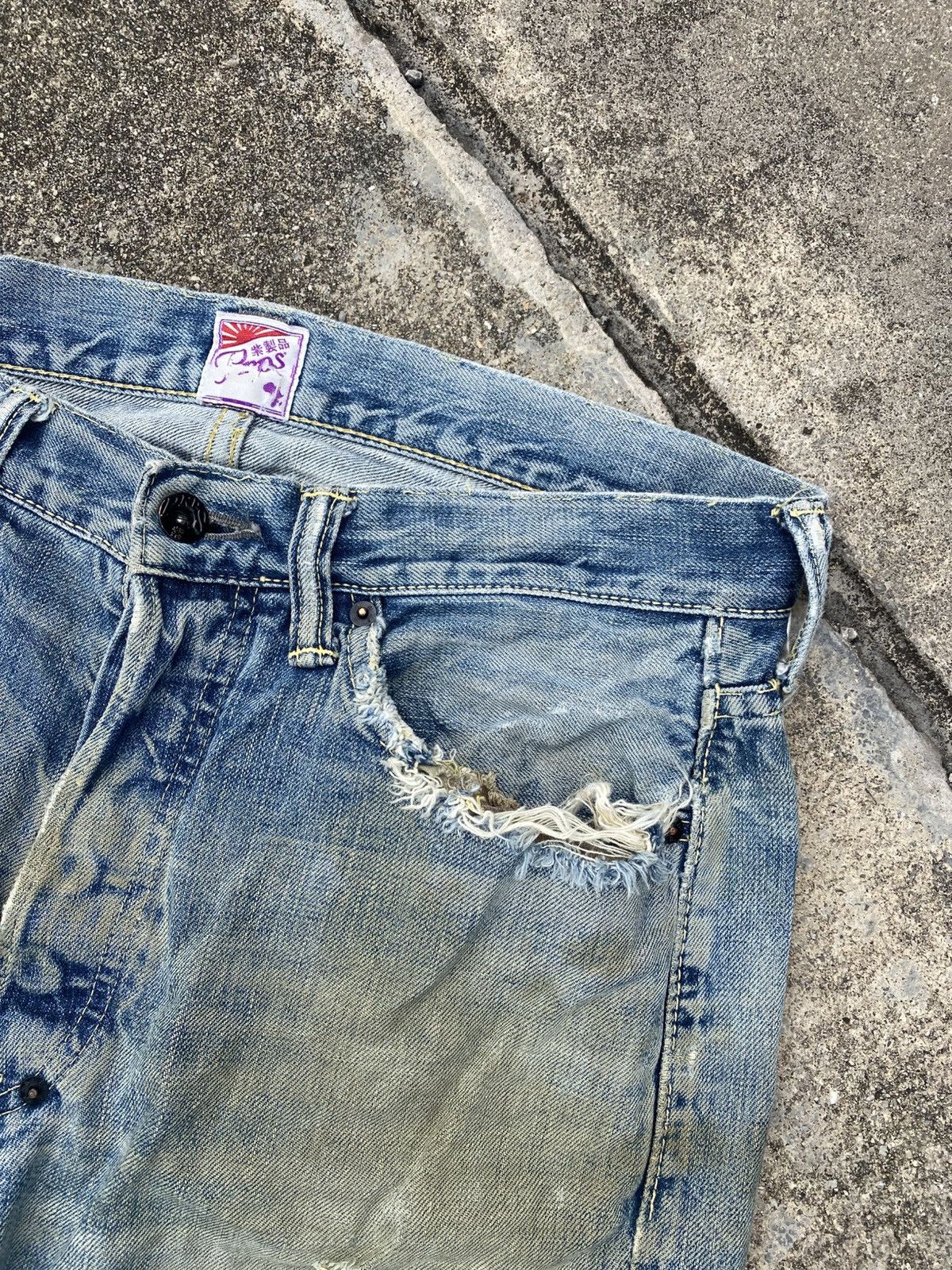 Prps Vintage Distressed Prps Selvedge Denim Pants Size US 33 - 6 Thumbnail
