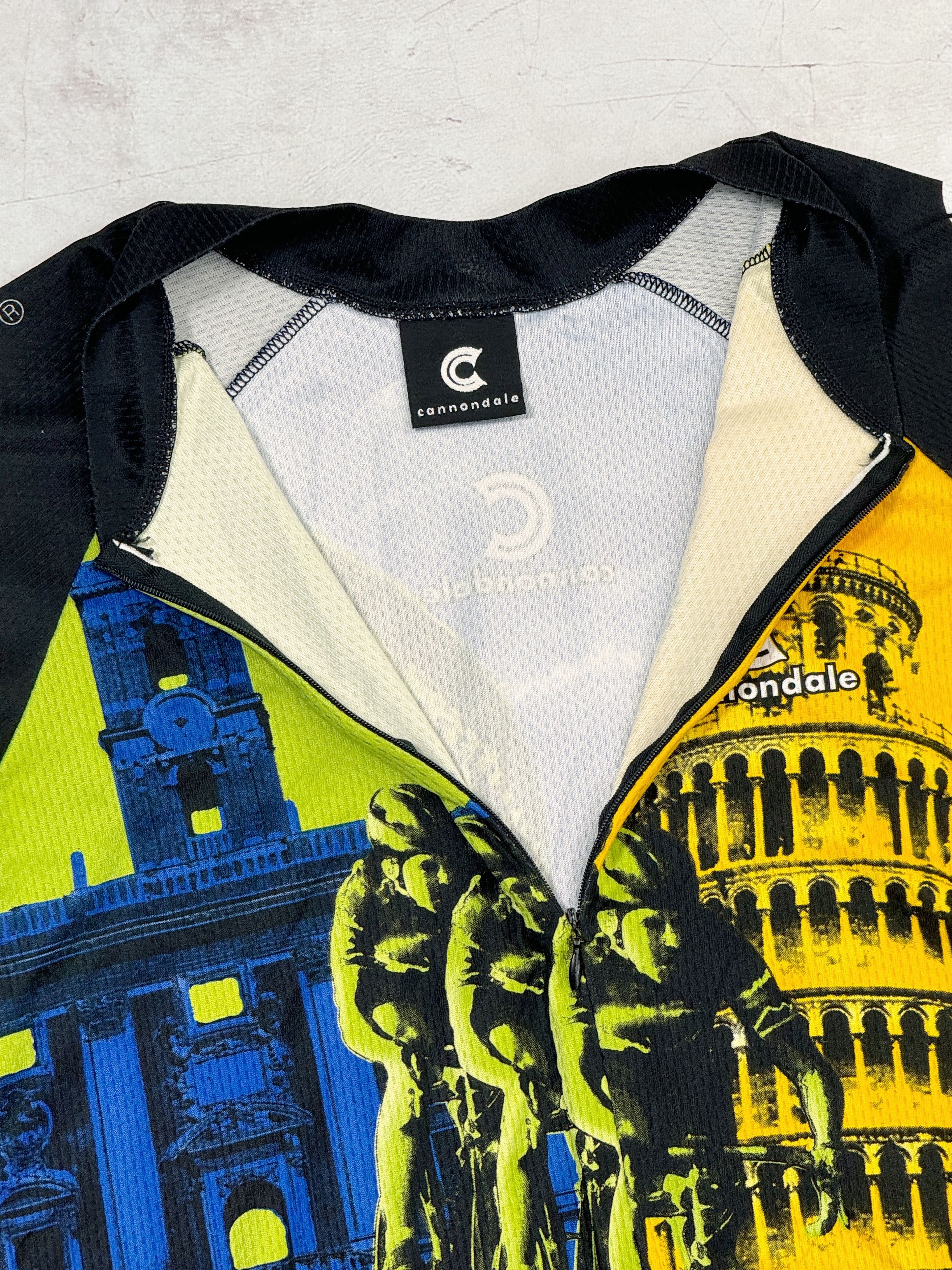 Vintage Vintage Cannondale Cycling Jersey Roma Italy Saeco Size US L / EU 52-54 / 3 - 3 Thumbnail