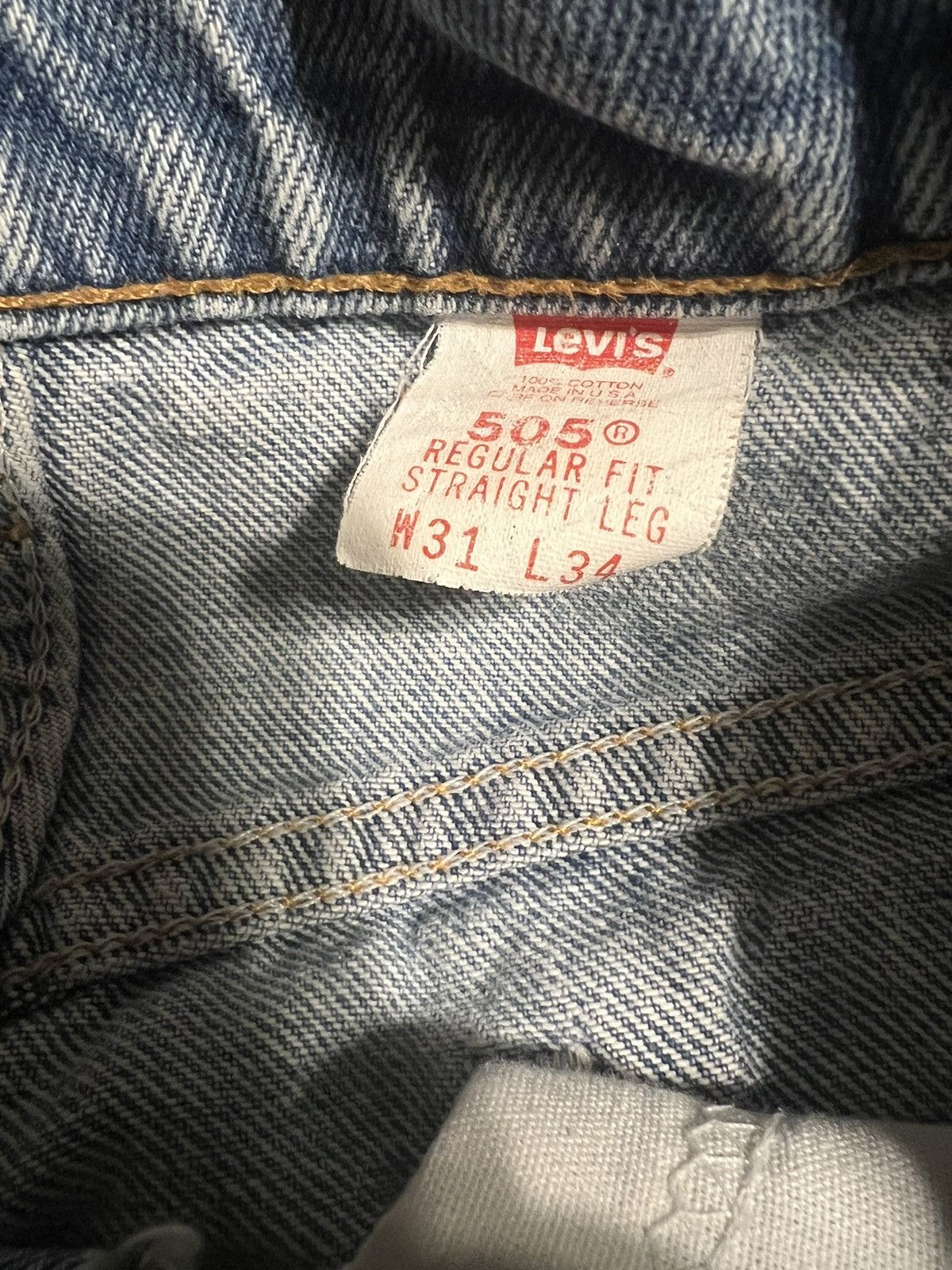 Levi's Vintage Levi’s 505 Orange Tab Jeans Size US 30 / EU 46 - 16 Thumbnail