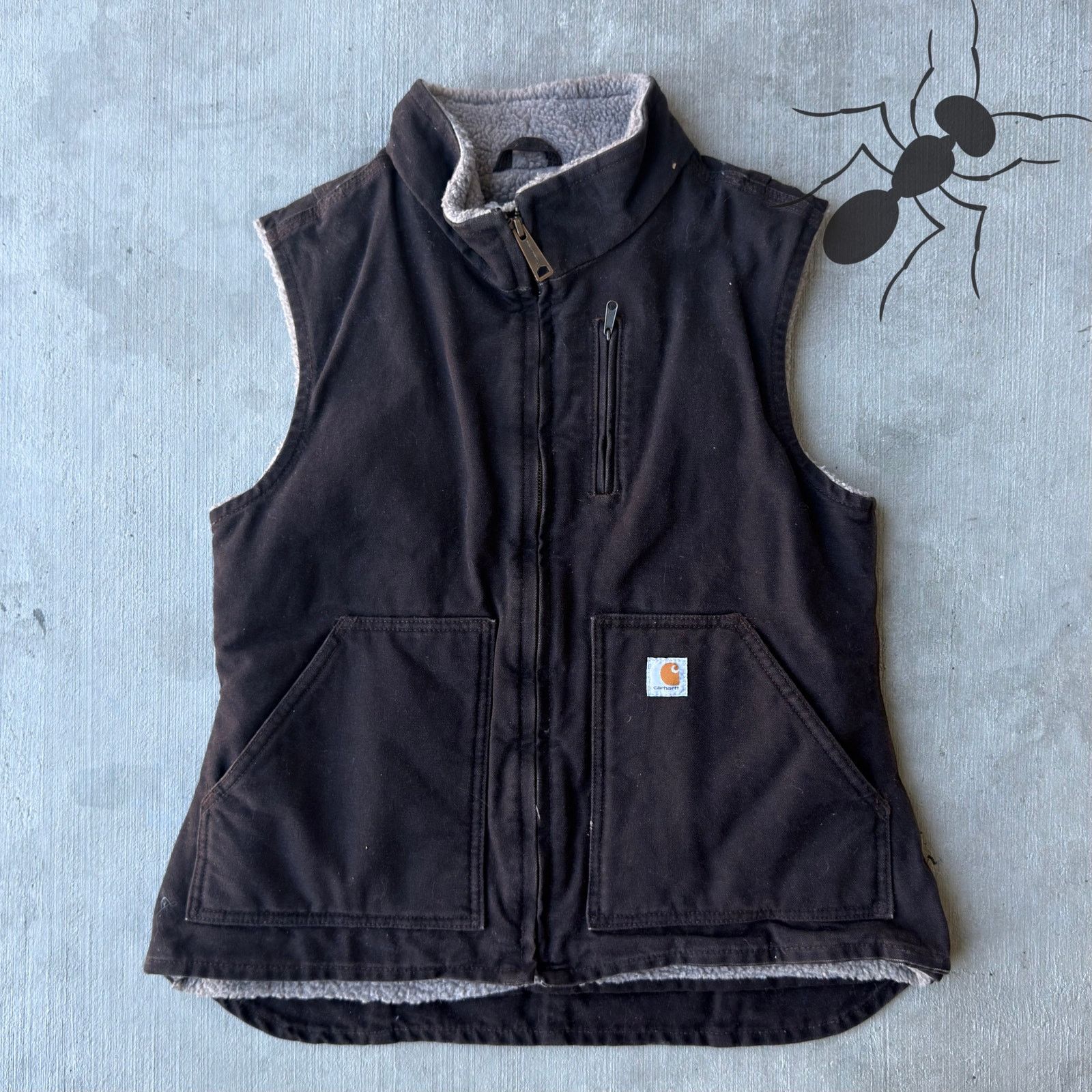 Carhartt × Vintage Carhartt WOMENS WV001 DKB brown work wear vest Size US S / EU 44-46 / 1 - 1 Thumbnail