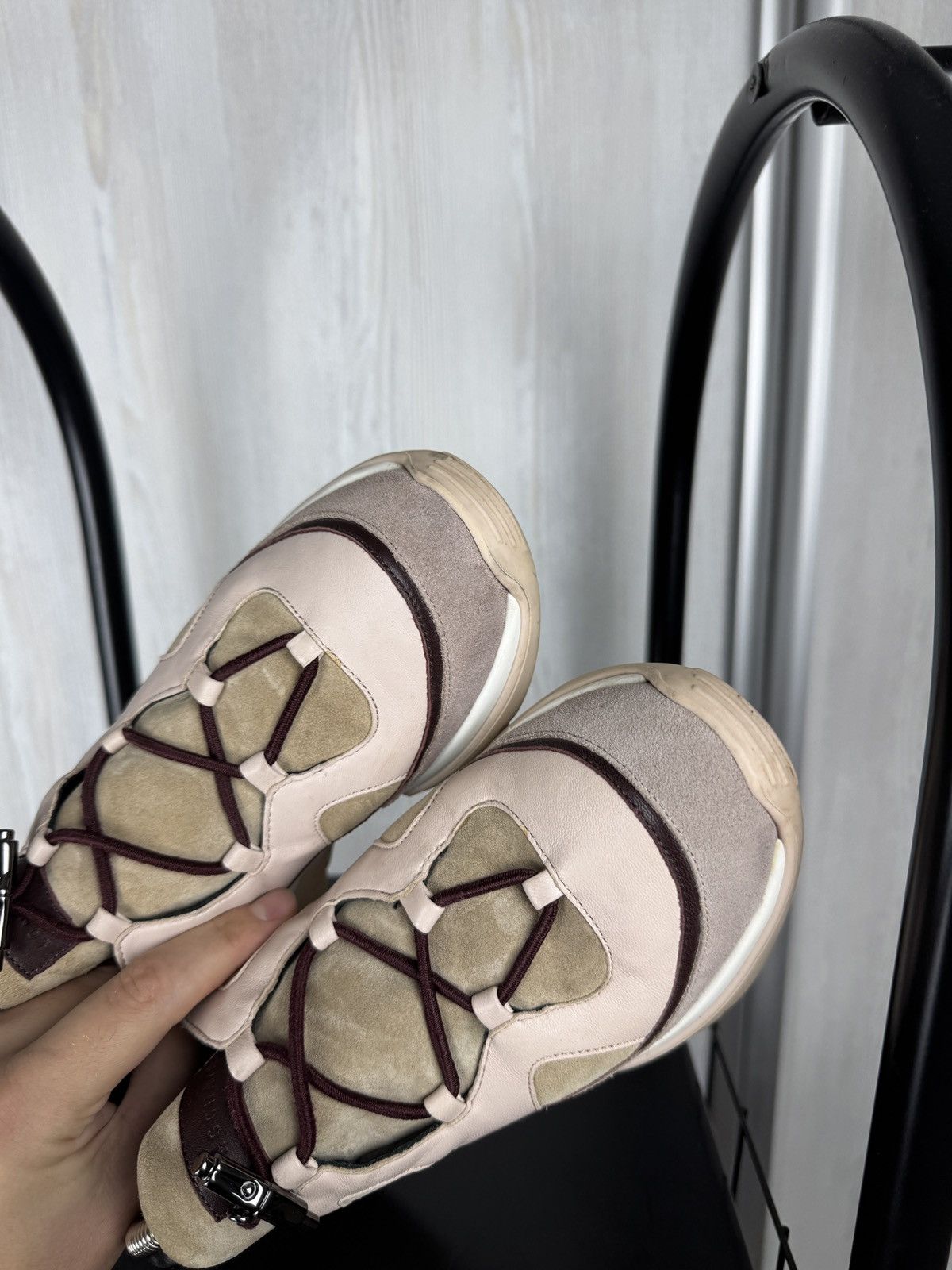 Longchamp LONGCHAMP Freeminder Cloud Beige Suede Sneakers Women’s 38 Size US 8 / IT 38 - 15 Thumbnail