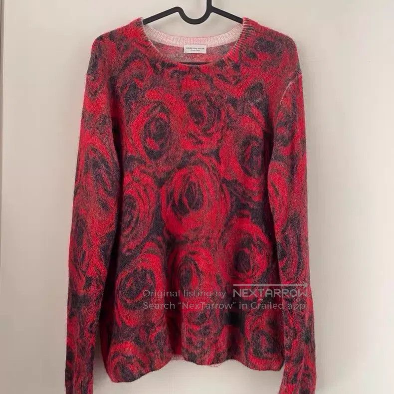Dries Van Noten Dries Van Noten Mohair Blend Knit Rose Sweater Size XS / US 0-2 / IT 36-38 - 1 Thumbnail
