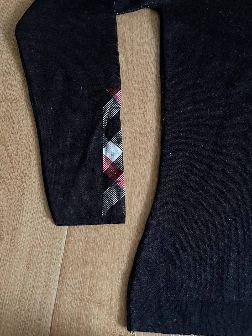 Burberry × Vintage Vintage Burberry Brit Cotton Nova Check Sweater Sz L Size L / US 10 / IT 46 - 4 Thumbnail