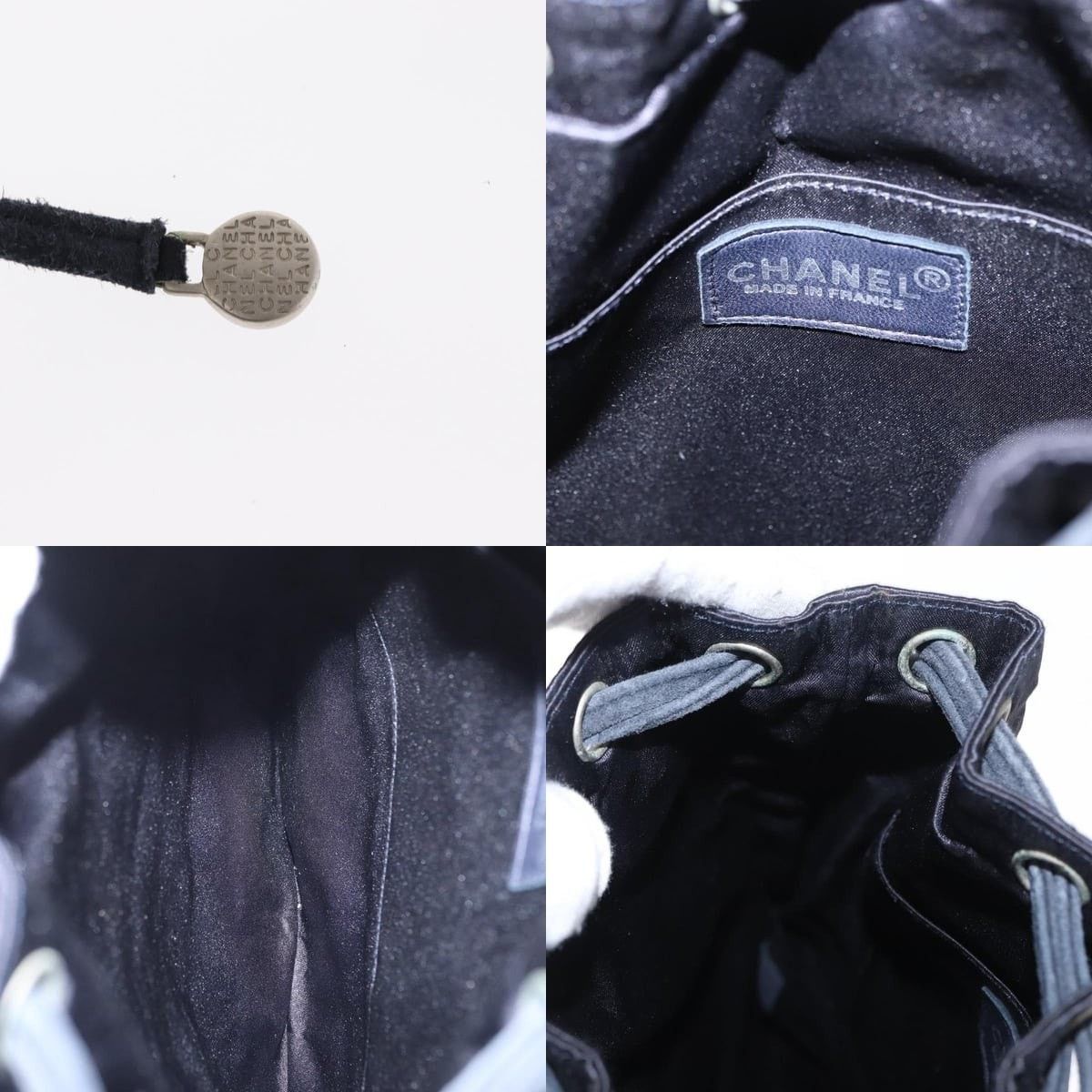 Chanel Chanel Matelasse Backpack Satin Navy CC Size ONE SIZE - 6 Thumbnail