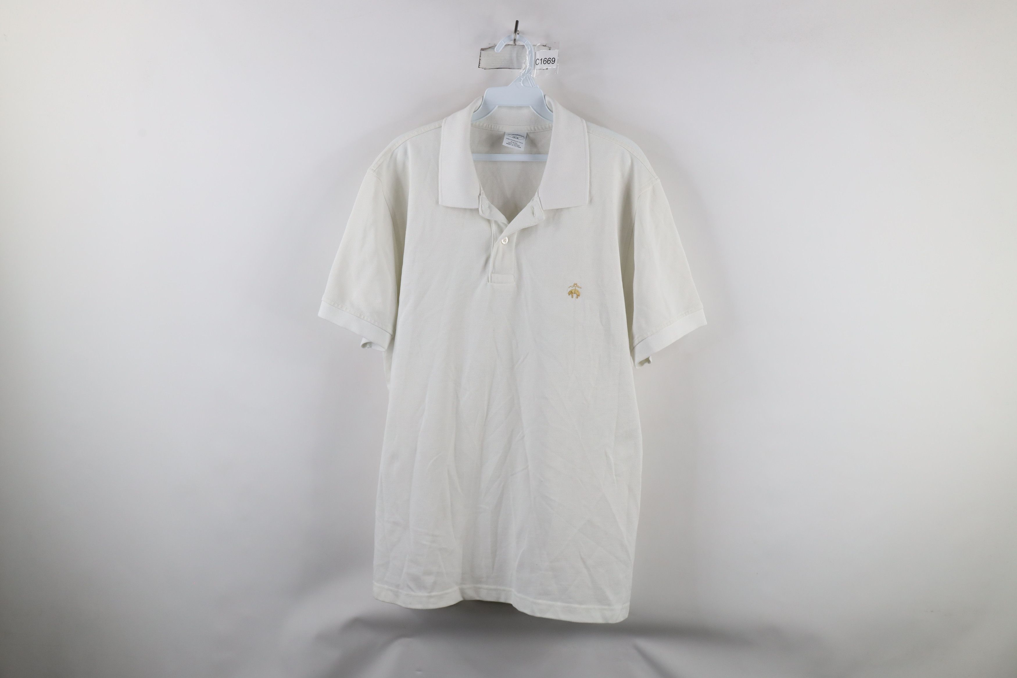 Brooks Brothers × Vintage Brooks Brothers Short Sleeve Collared Golf Polo Shirt White Size US XL / EU 56 / 4 - 1 Thumbnail