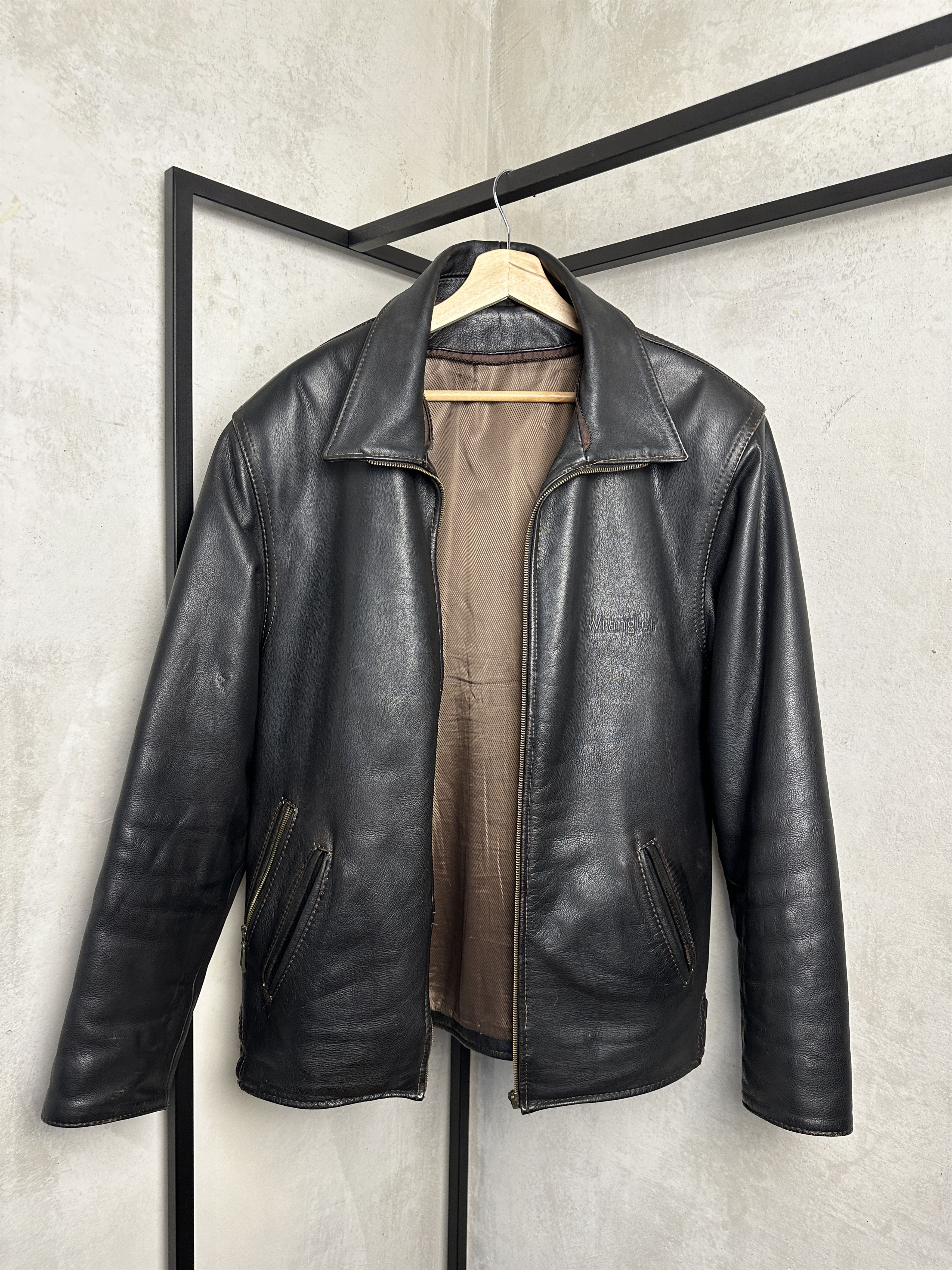 Vintage Wrangler Boxy Leather Jacket