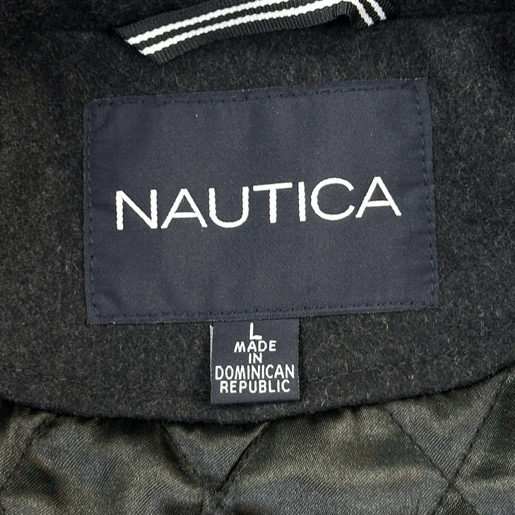 Nautica Nautica Peacoat Jacket Mens L Charcoal Wool Blend Quilt Lined Insulated Coat Size US L / EU 52-54 / 3 - 7 Thumbnail