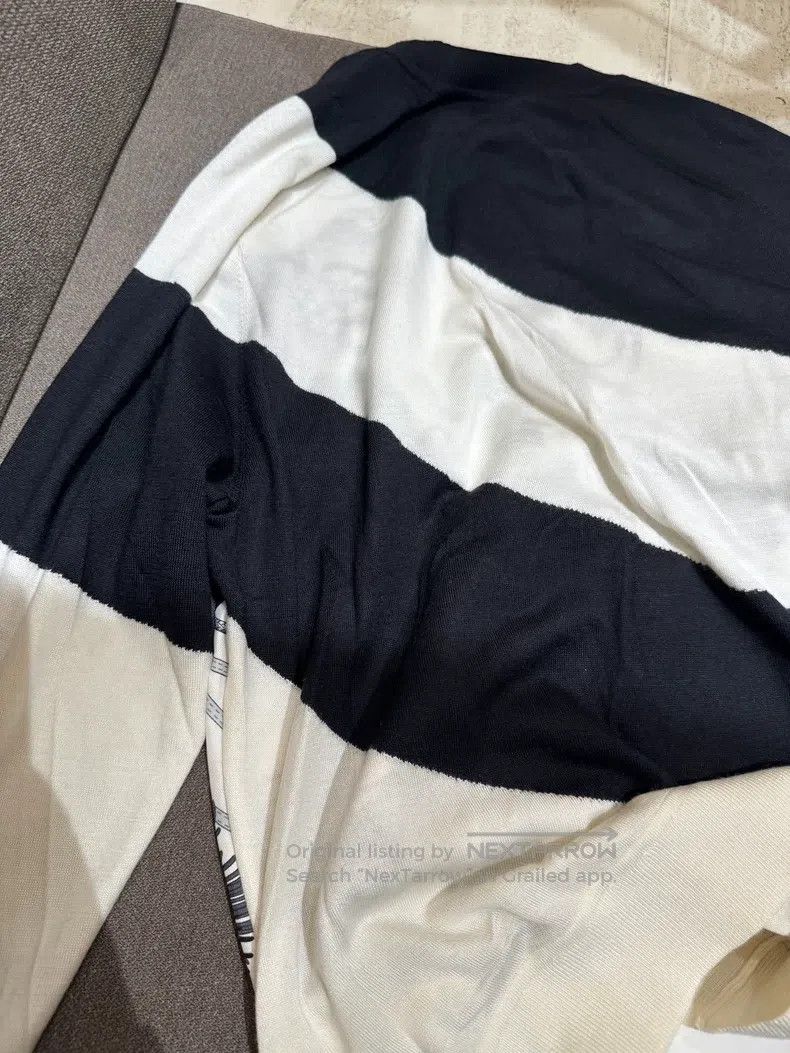 Hermes Hermes Black and White Silk Printed Blouse Size XS / US 0-2 / IT 36-38 - 6 Thumbnail