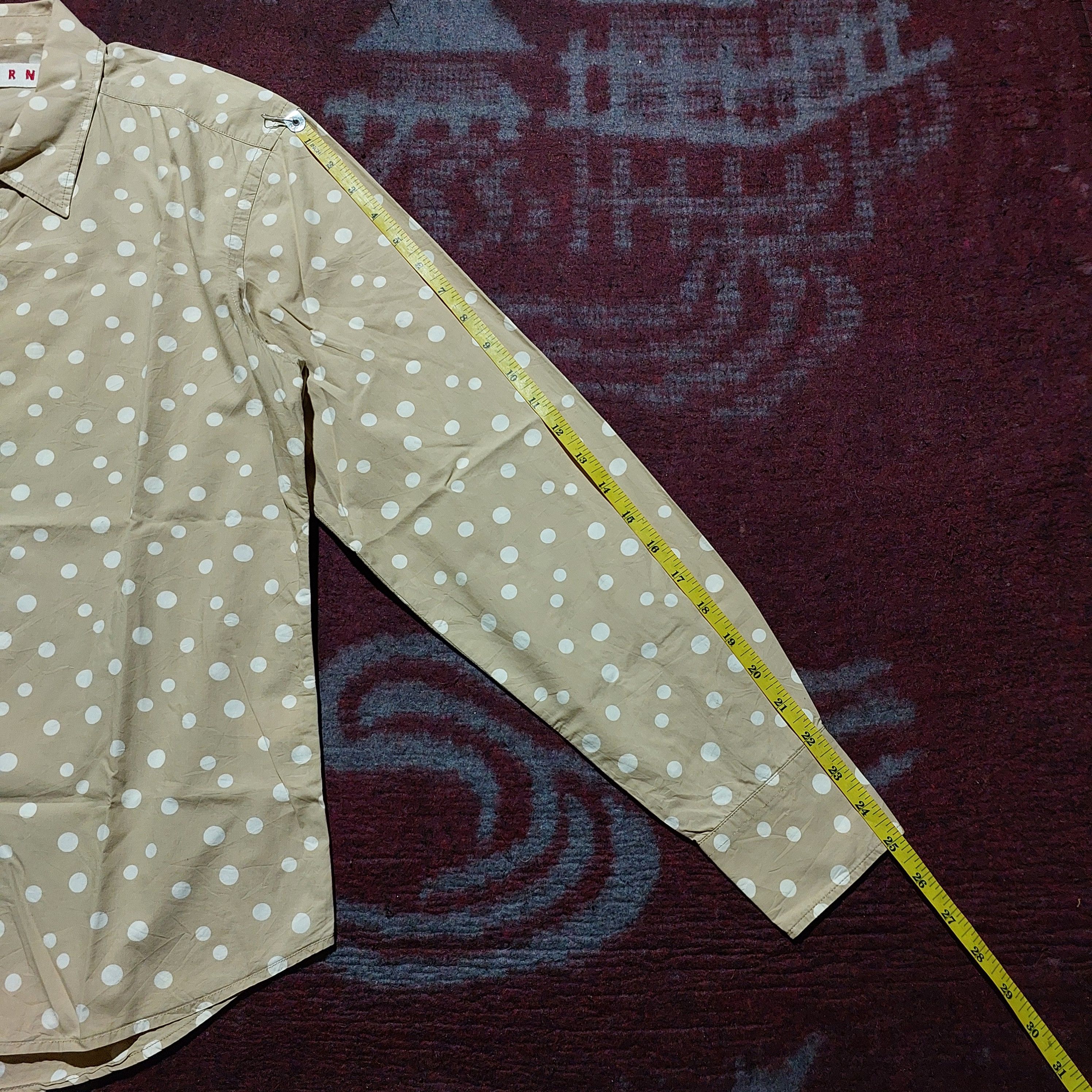 Marni Marni italy beige polka L/s shirt Size US M / EU 48-50 / 2 - 13 Thumbnail