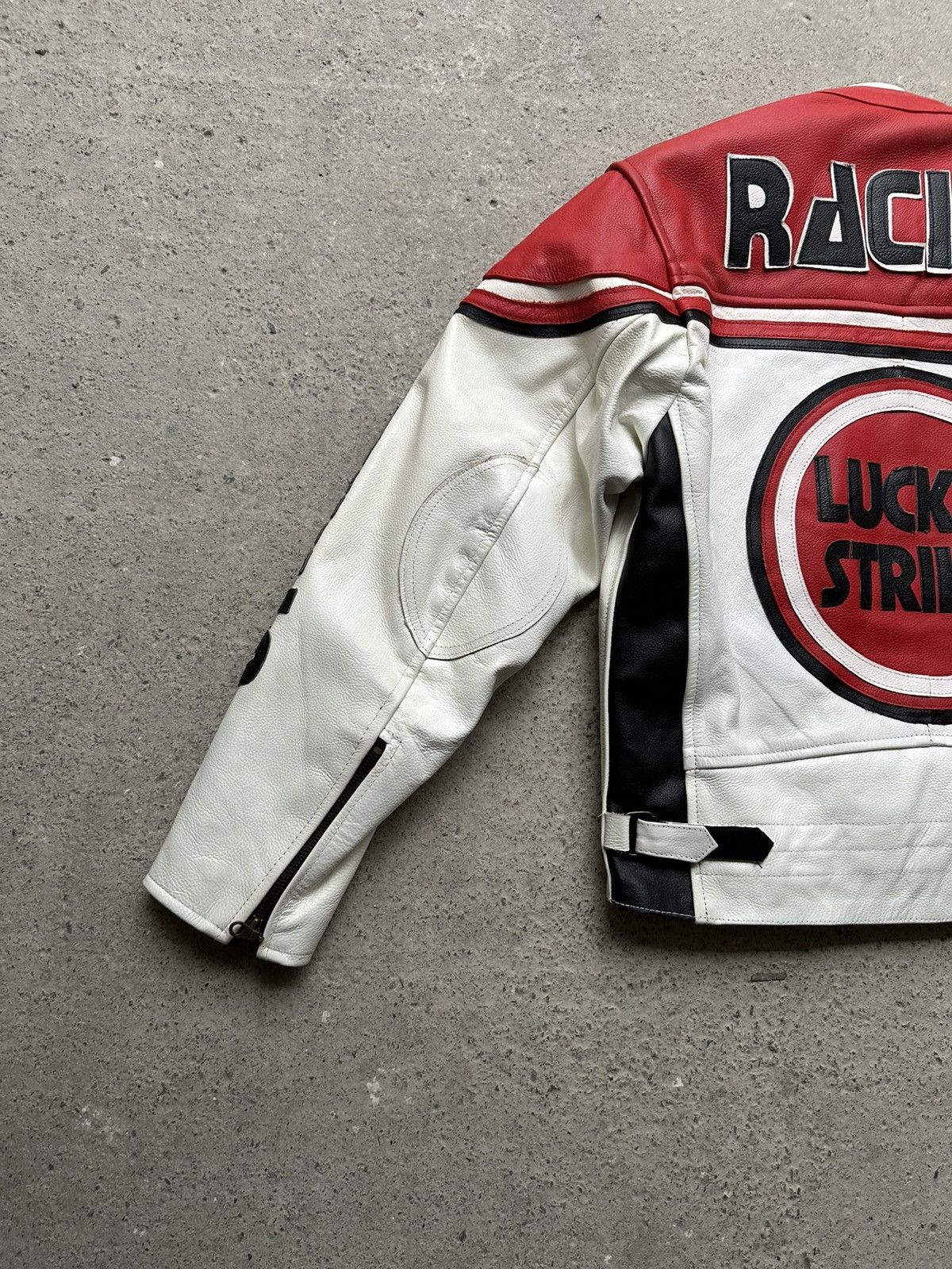 Lucky Brand Lucky Strike Exklusiv Arrow Leather Jacket S red white Size US S / EU 44-46 / 1 - 16 Thumbnail