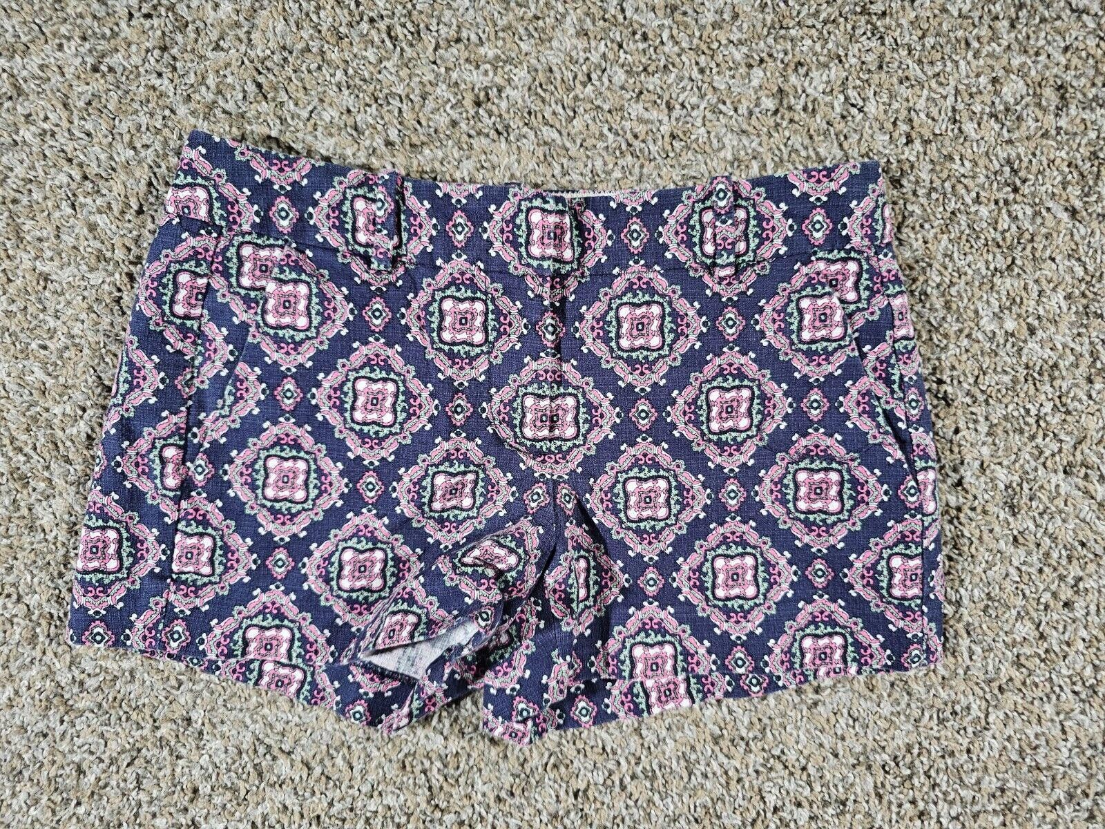 Designer j. crew Boardwalk Paisley shorts style 73910 size 00 Size 24" / US 00 / IT 34 - 1 Thumbnail