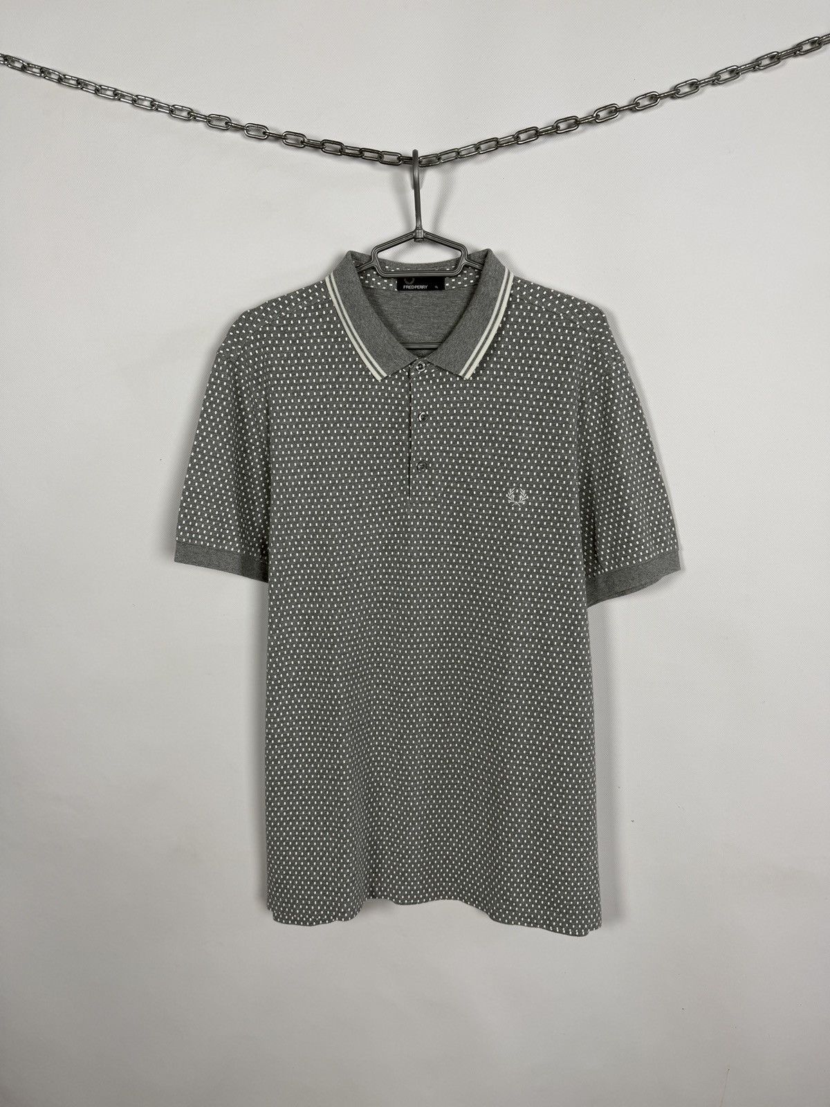 Fred Perry Fred Perry Short Sleeve Polo Shirt Micro Pattern Logo Casual Size US XL / EU 56 / 4 - 1 Thumbnail