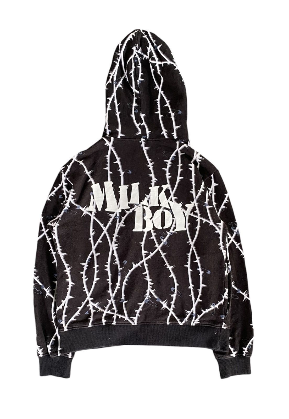 Japanese Brand 2000s MILK BOY Anarchy barbed wire safety pin punk varsity Size US M / EU 48-50 / 2 - 1 Thumbnail