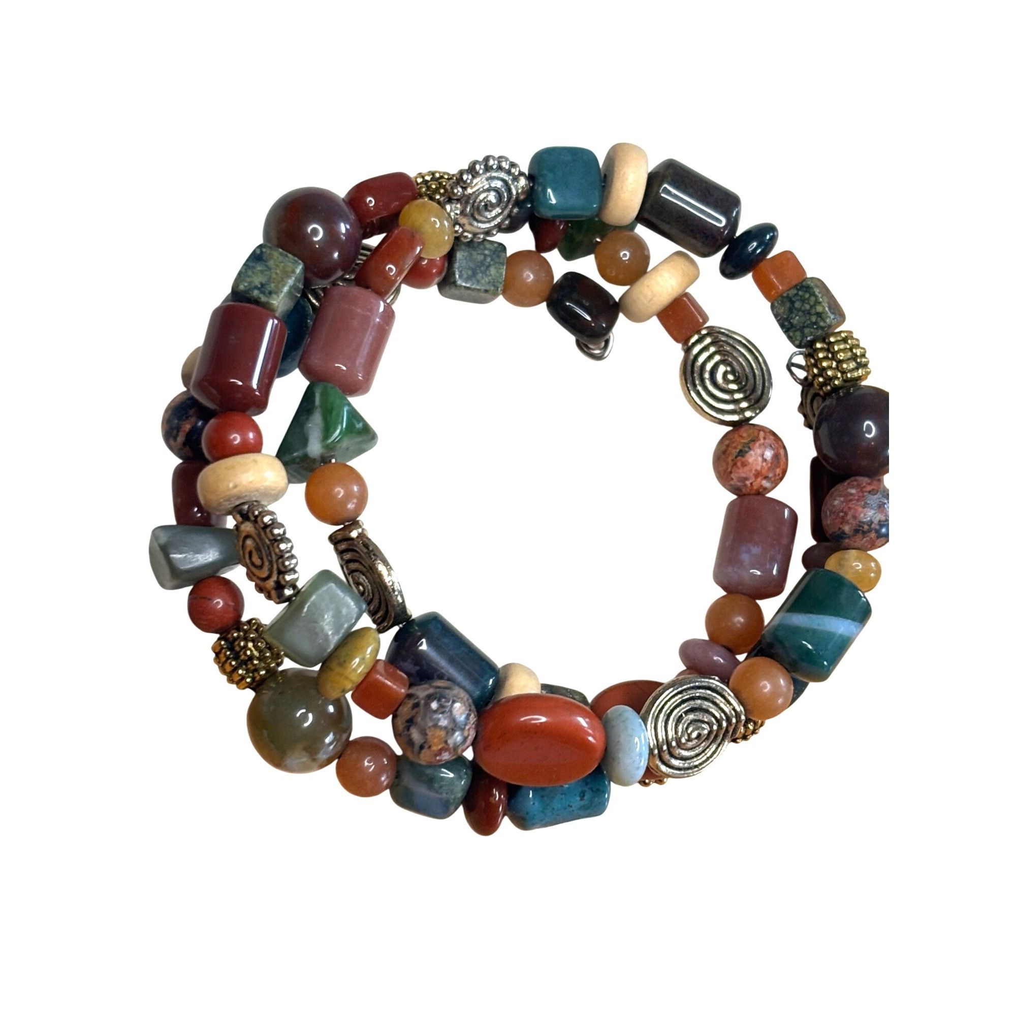 Other Chunky Multicolor Beaded Stretch Bracelets With Metal Accent Size ONE SIZE - 3 Thumbnail