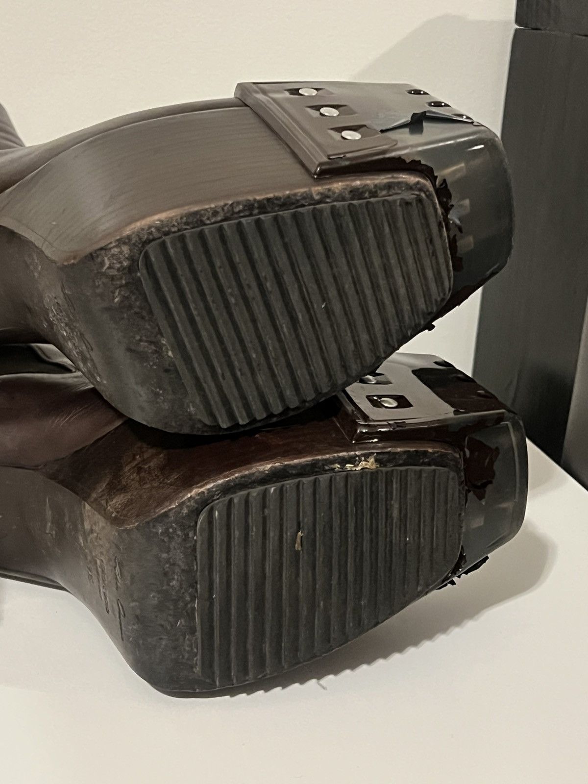 Rick Owens Rick Owens Luxor Oxblood Kiss Heels sz 43’5 Size US 10.5 / EU 43-44 - 8 Thumbnail