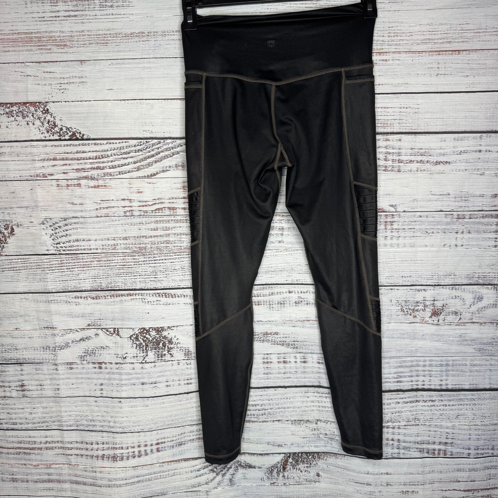 Athleta Athleta Inclination Moto Shimmer Tight In Powervita Sm Size 26" / US 2 / IT 38 - 4 Thumbnail