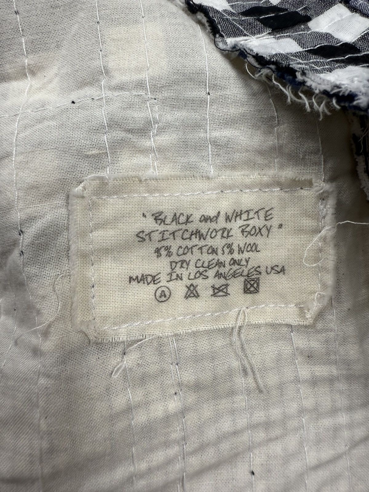 Greg Lauren Black/White Stitchwork Boxy Shirt Size US L / EU 52-54 / 3 - 6 Thumbnail