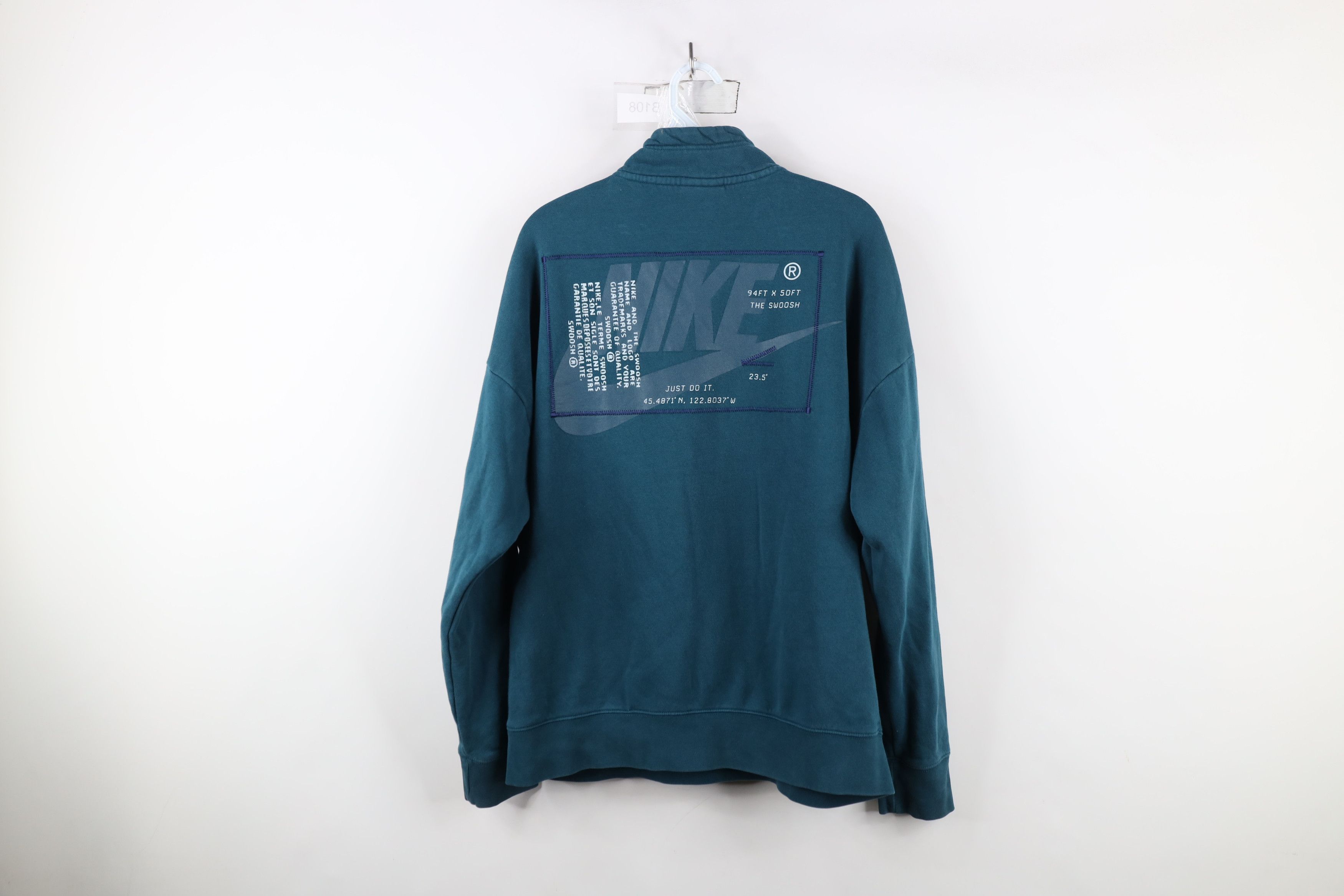 Nike × Vintage Vintage Y2K Nike Sportswear Swoosh Half Zip Sweatshirt Size US M / EU 48-50 / 2 - 14 Thumbnail