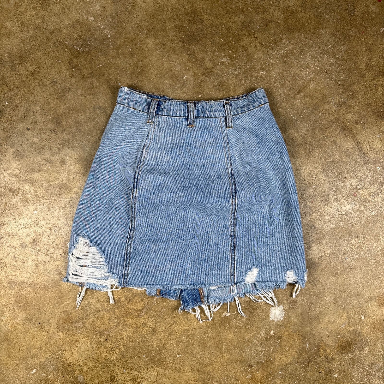 Free People Free People Parker Wrap Mini Skirt Women’s 25 Distressed Size 25" / US 0 / IT 36 - 4 Thumbnail