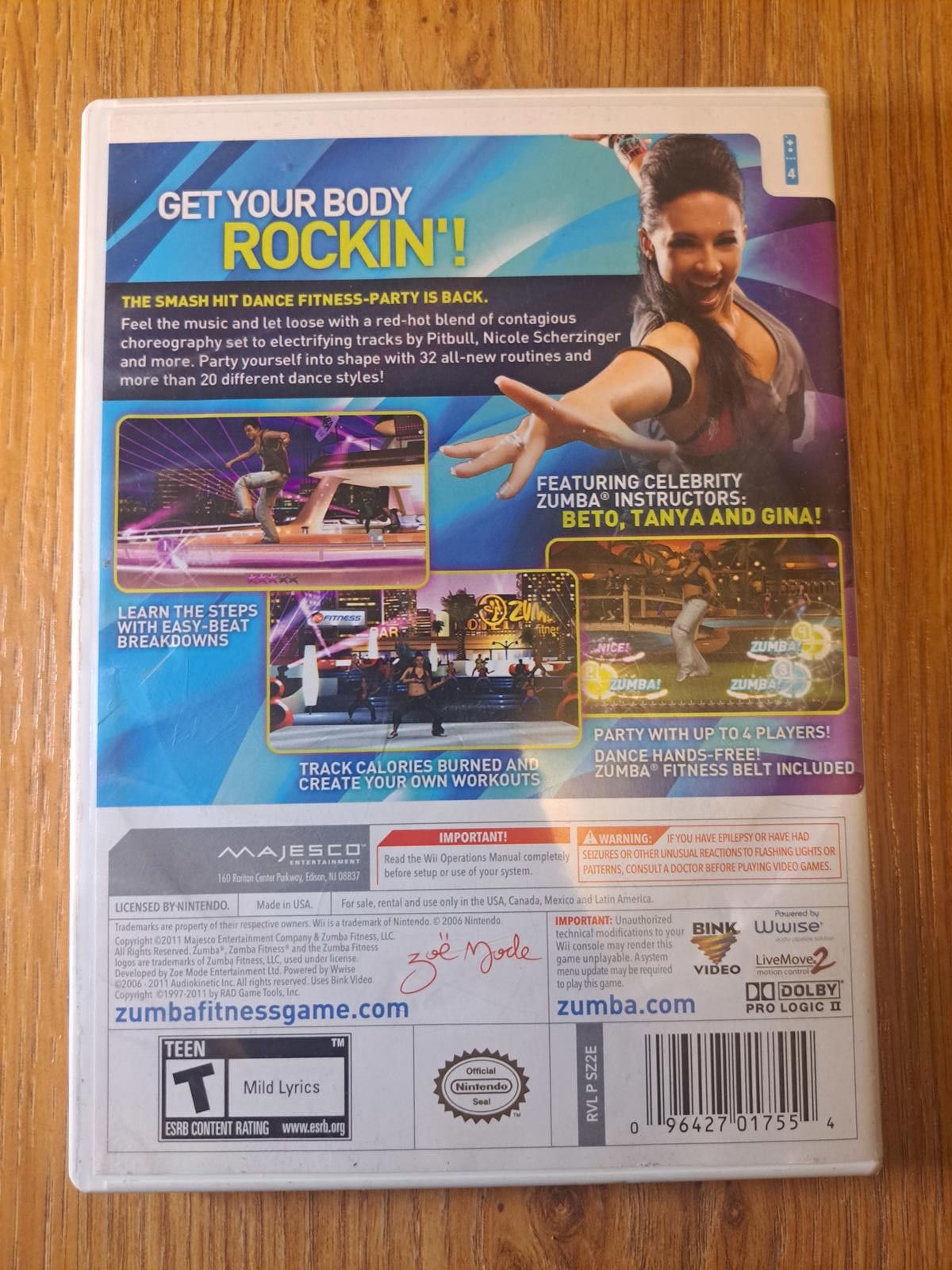 Other Zumba Fitness 2 Nintendo Wii Video Game COMPLETE Size ONE SIZE - 2 Thumbnail