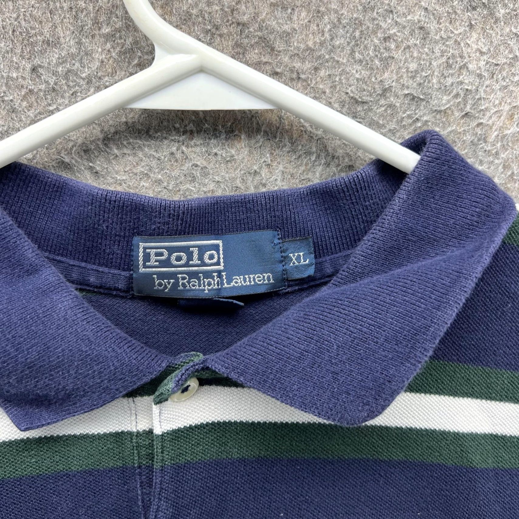 Polo Ralph Lauren VINTAGE Polo by Ralph Lauren Polo Shirt Mens XL Blue Stripe Pony Casual Tall Polo Shirt Mens XL Blue Stripe Pony Logo Casual Size US XL / EU 56 / 4 - 3 Thumbnail