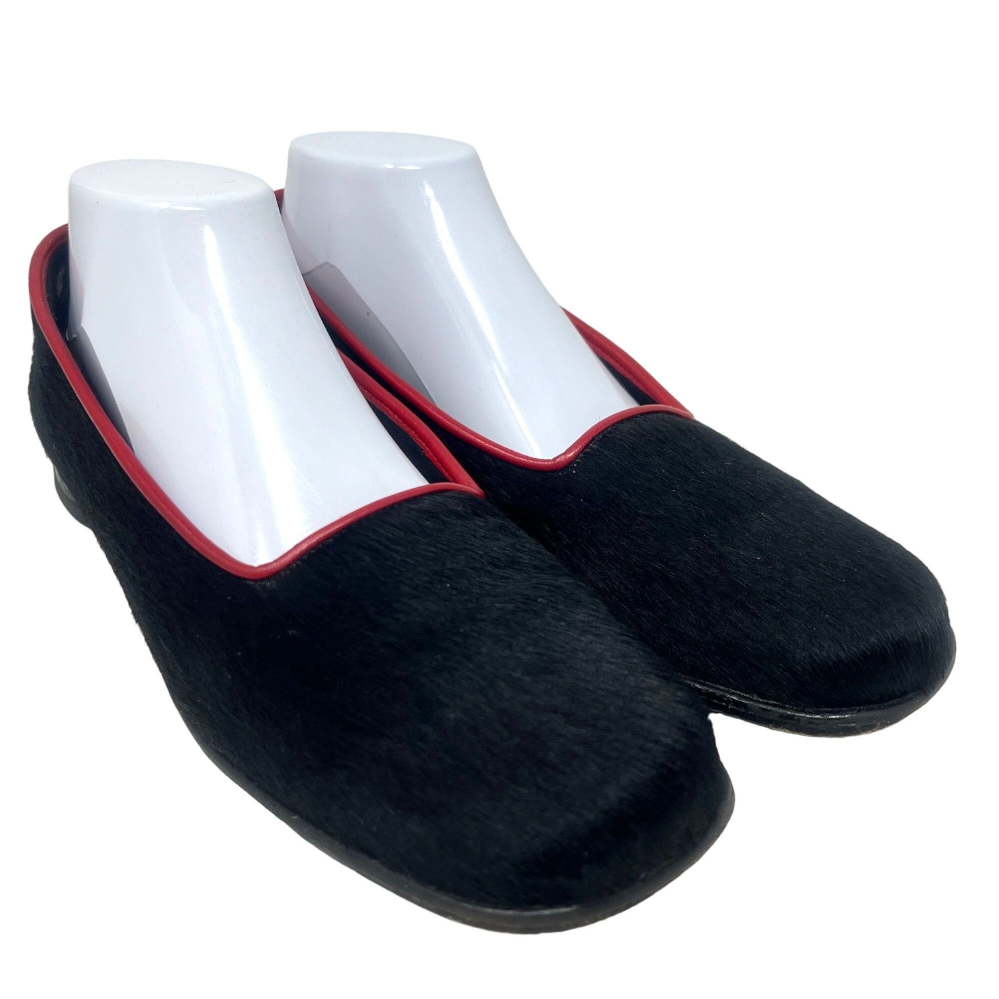 Vintage Paul Mayer Moods VTG Black Calf Hair Red Leather Accent Spai Shoes, Women's (Size 10)