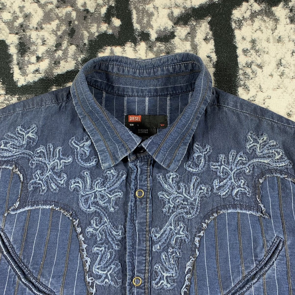 Diesel × Vintage DIESEL Western Style Shirt Jeans Embroidery y2k Size US L / EU 52-54 / 3 - 7 Thumbnail